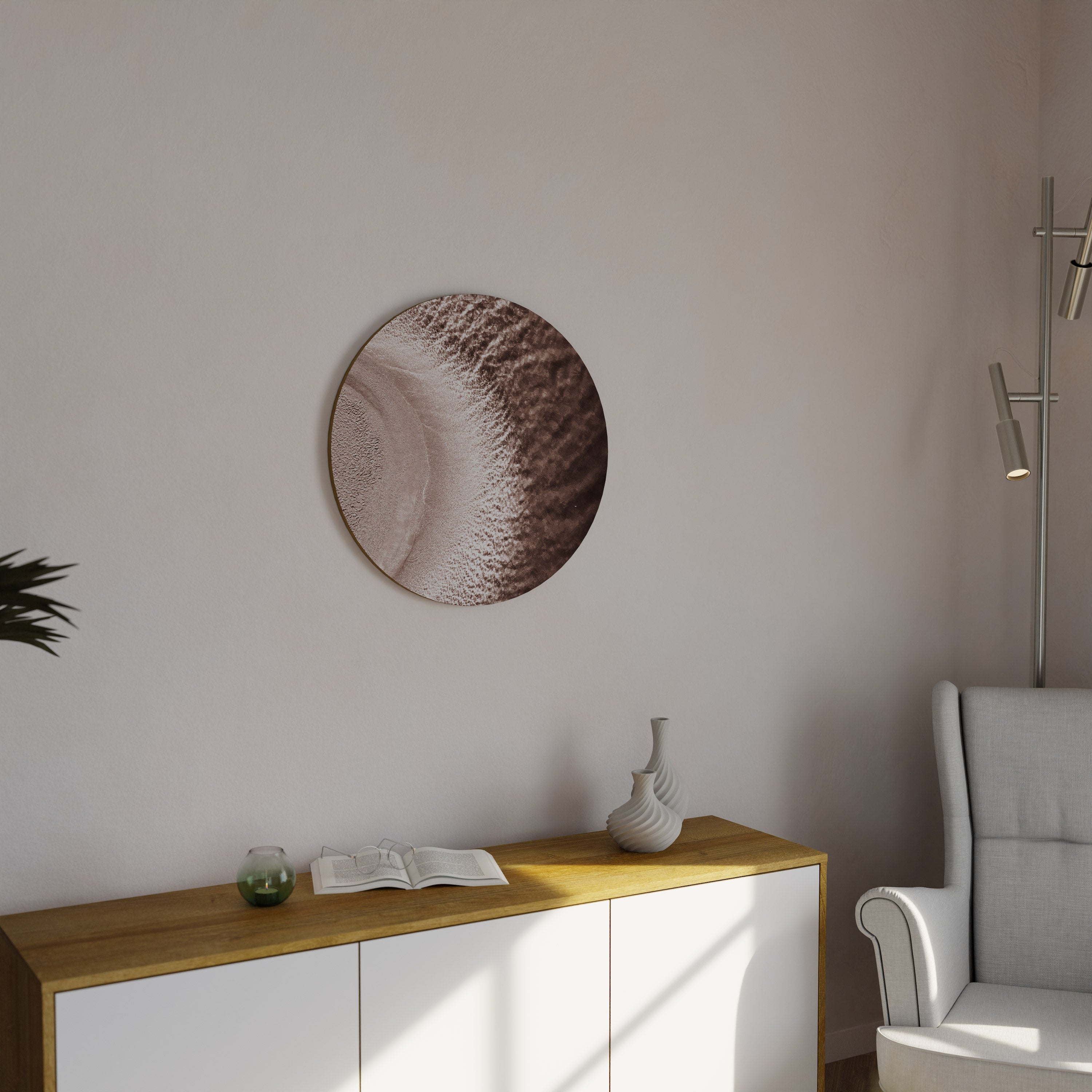 HARMONIE DANS LES TEINTES Art mural rond