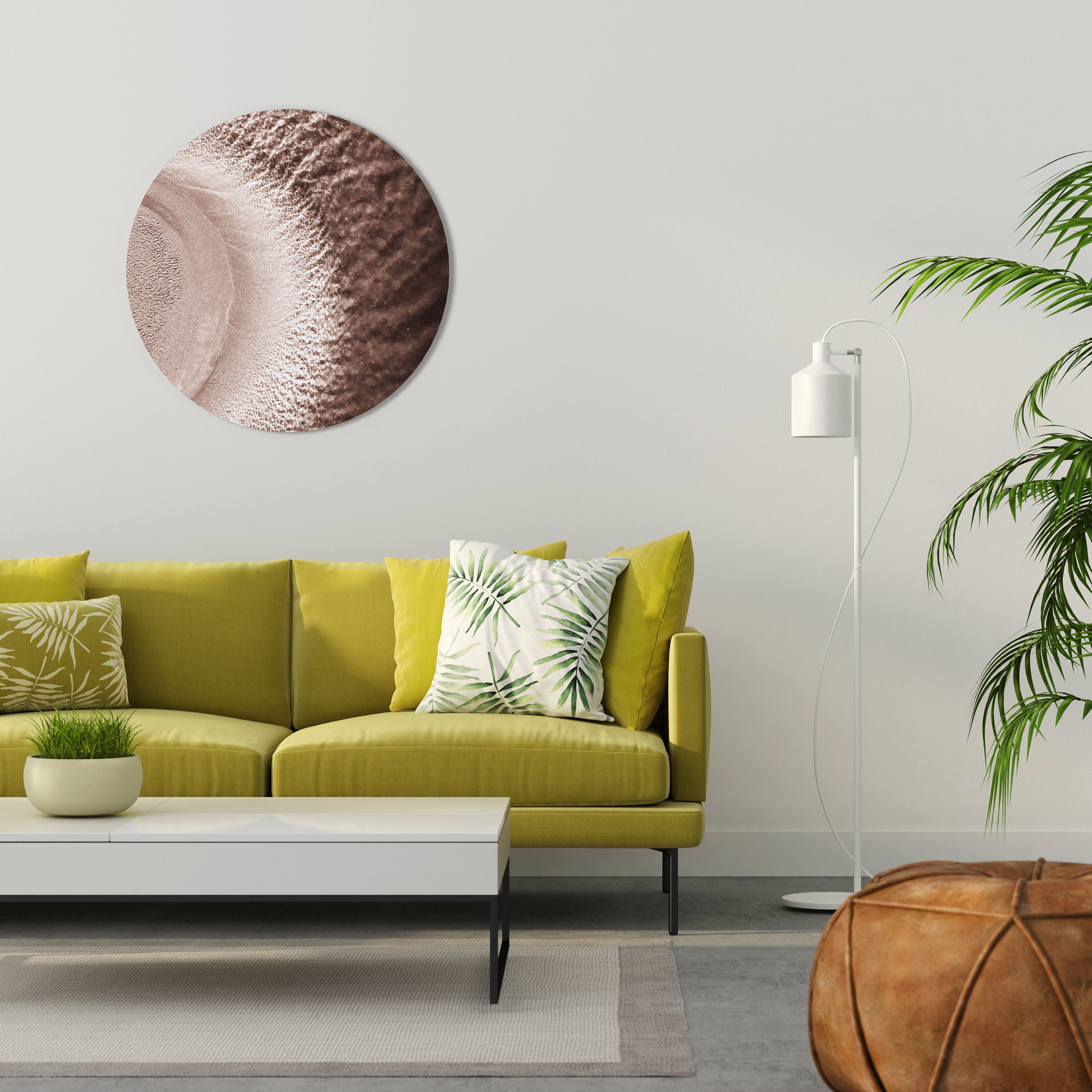 HARMONIE DANS LES TEINTES Art mural rond