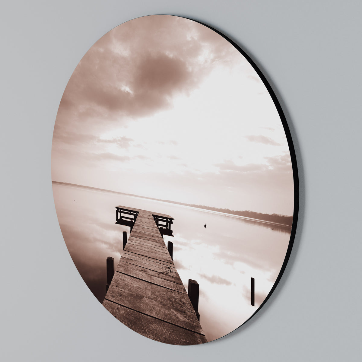 ECHOES OF STILLNESS Round Wall Art