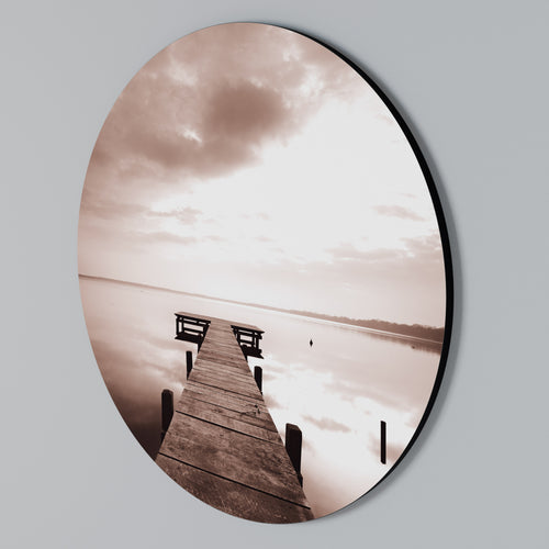 ECHOES OF STILLNESS Round Wall Art