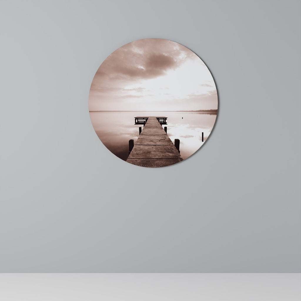 ÉCHOS DE L'IMMOBILITÉ Art mural rond