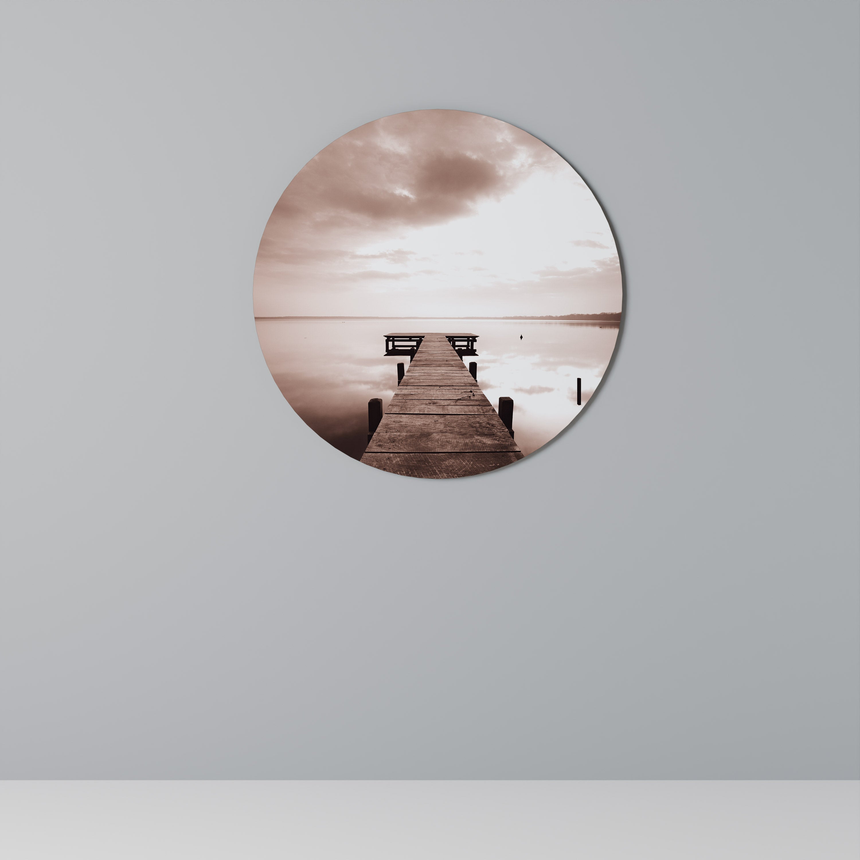 ÉCHOS DE L'IMMOBILITÉ Art mural rond