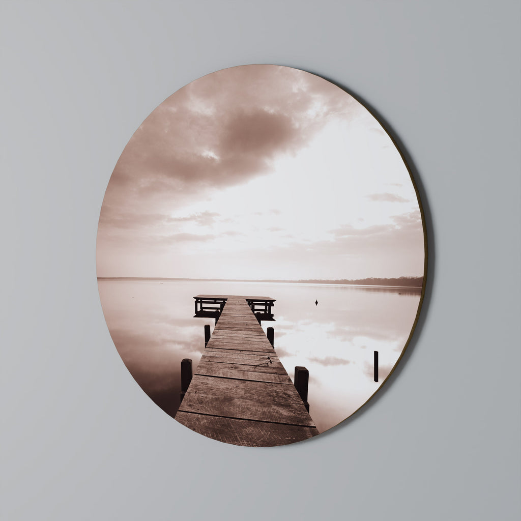 ÉCHOS DE L'IMMOBILITÉ Art mural rond