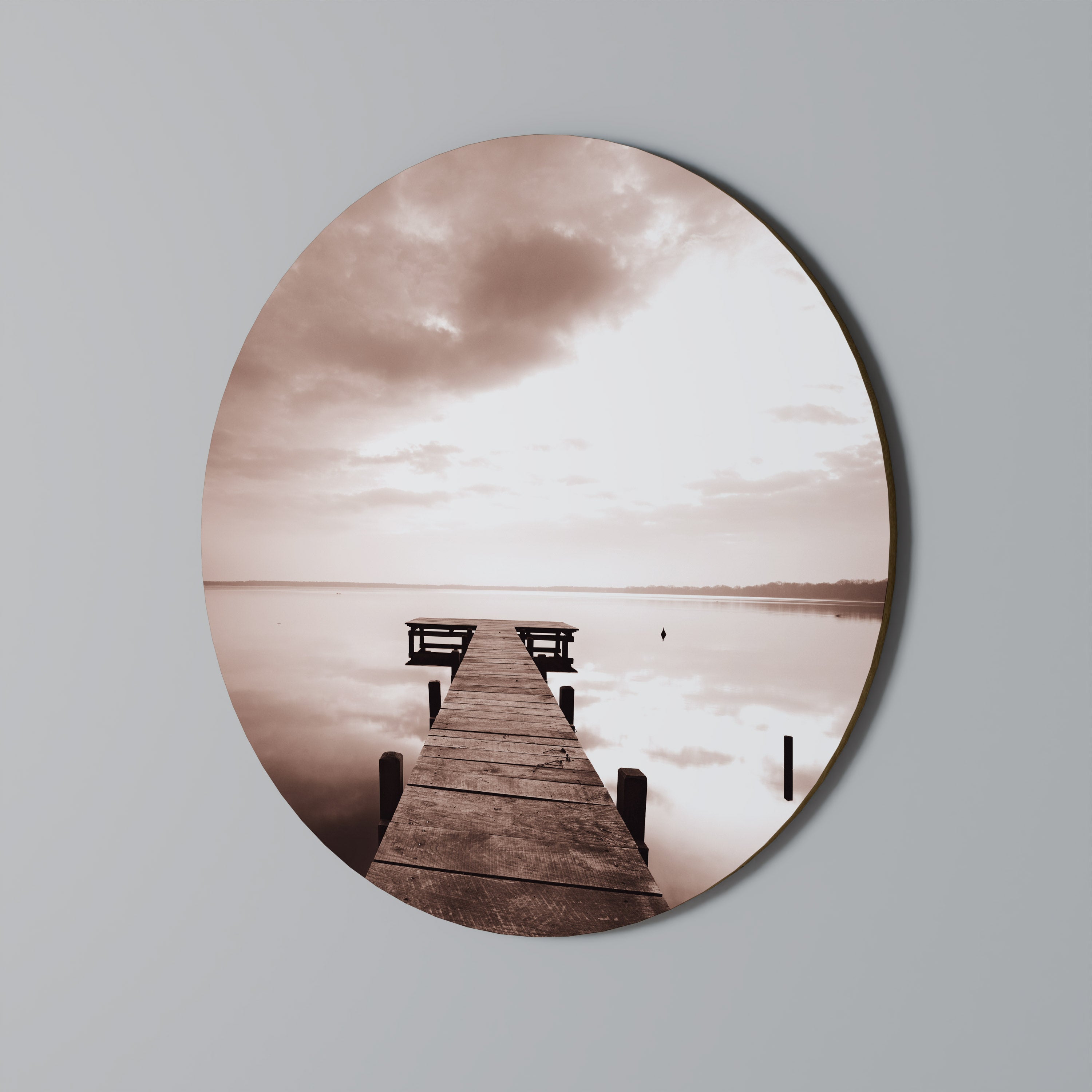 ÉCHOS DE L'IMMOBILITÉ Art mural rond