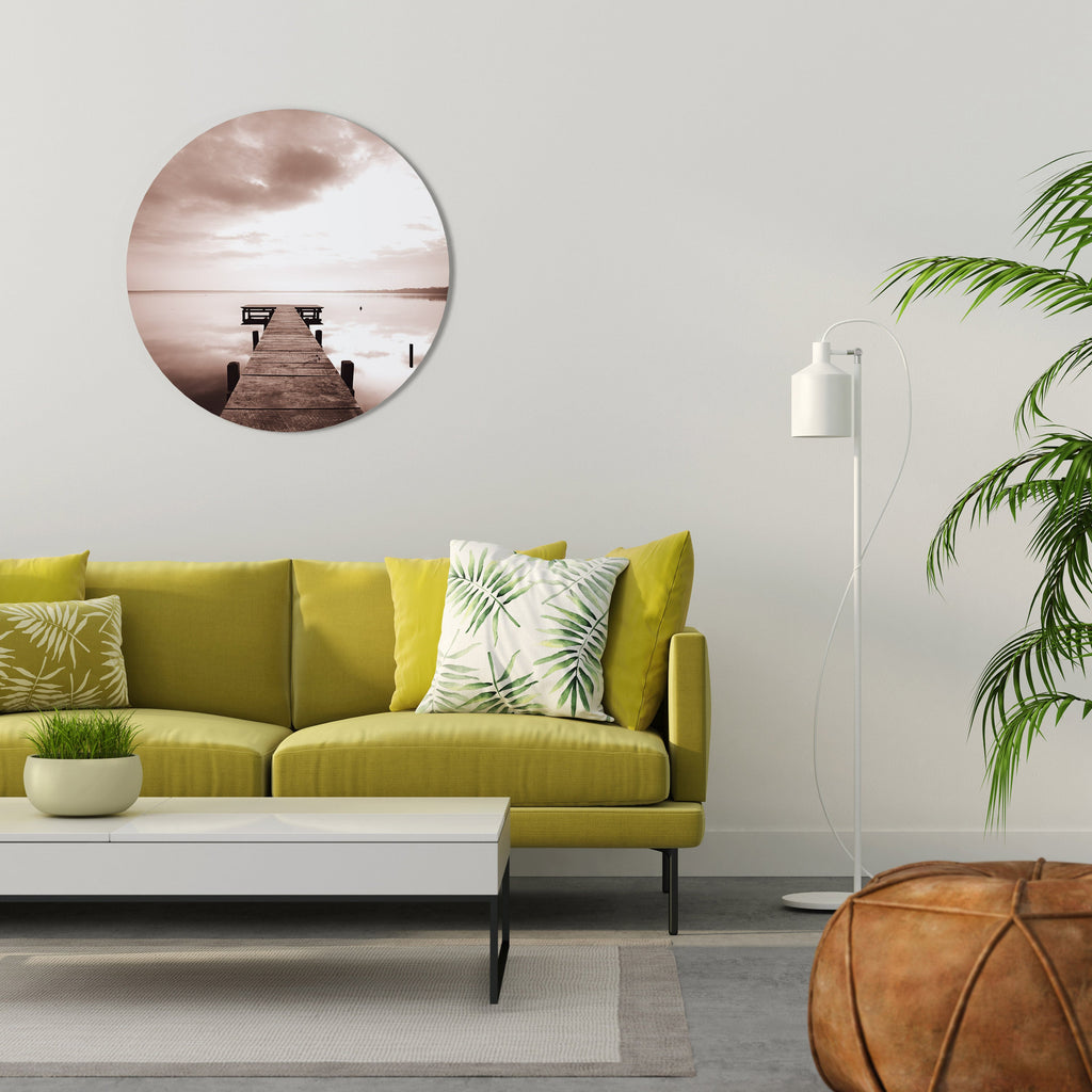 ÉCHOS DE L'IMMOBILITÉ Art mural rond