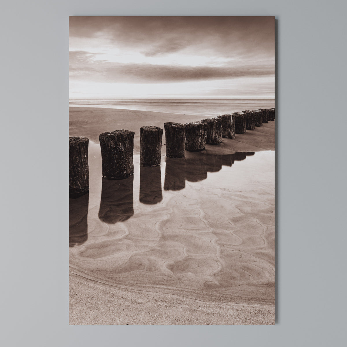 SERENE SHORELINE SEQUENCE Vertical Canvas Print
