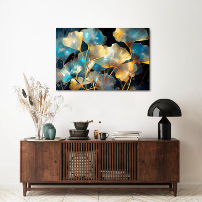 GLIMMERING GINKGO DREAMS Horizontal Canvas Print