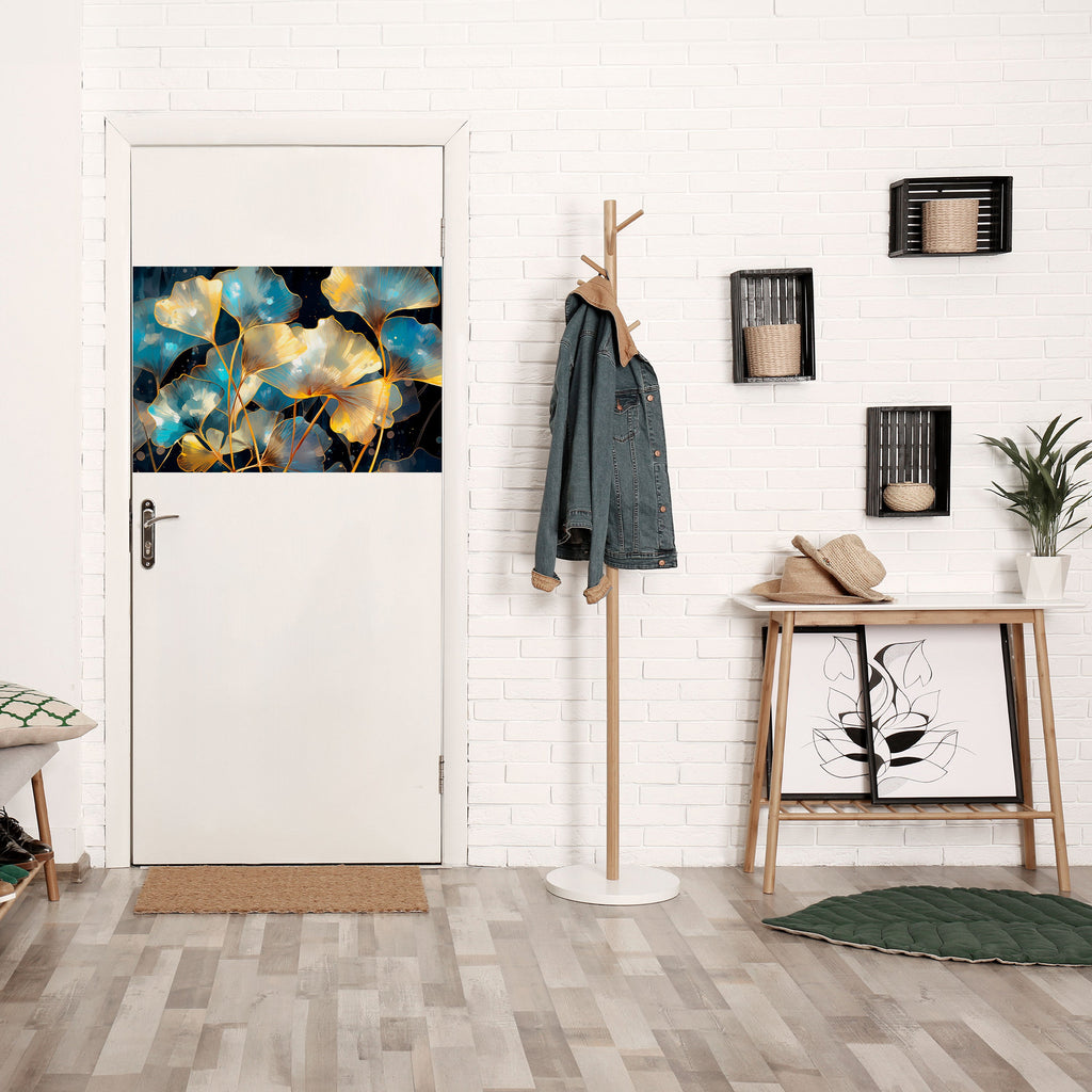 Affiche horizontale autocollante « RÊVES DE GINKGO SCINTILLANTS »