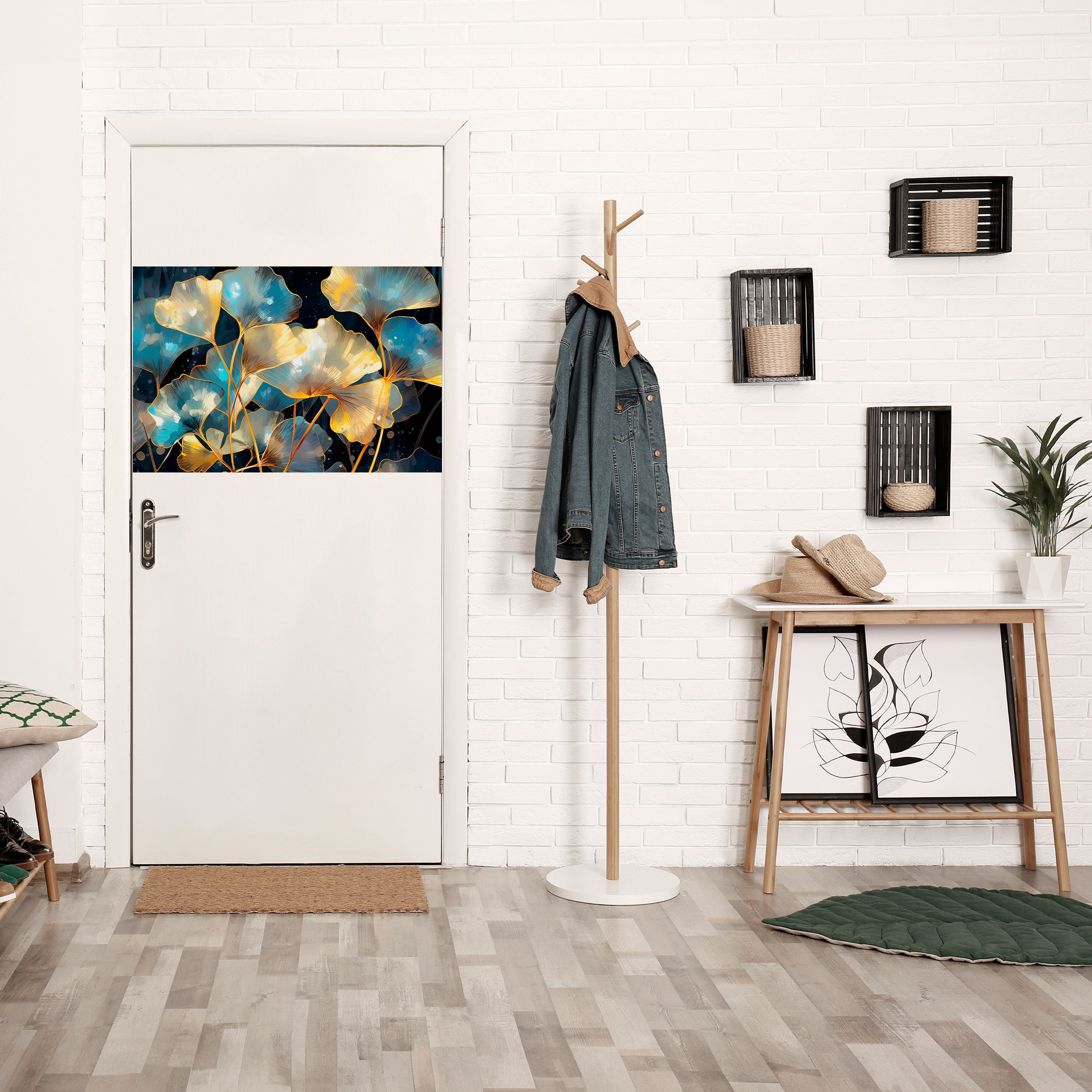 Affiche horizontale autocollante « RÊVES DE GINKGO SCINTILLANTS »