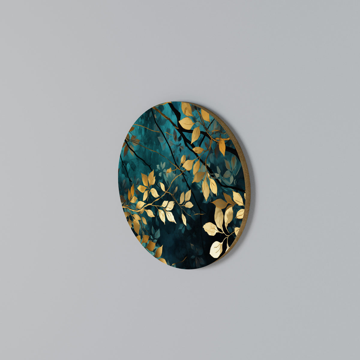 LUSH TURQUOISE Round Wall Art