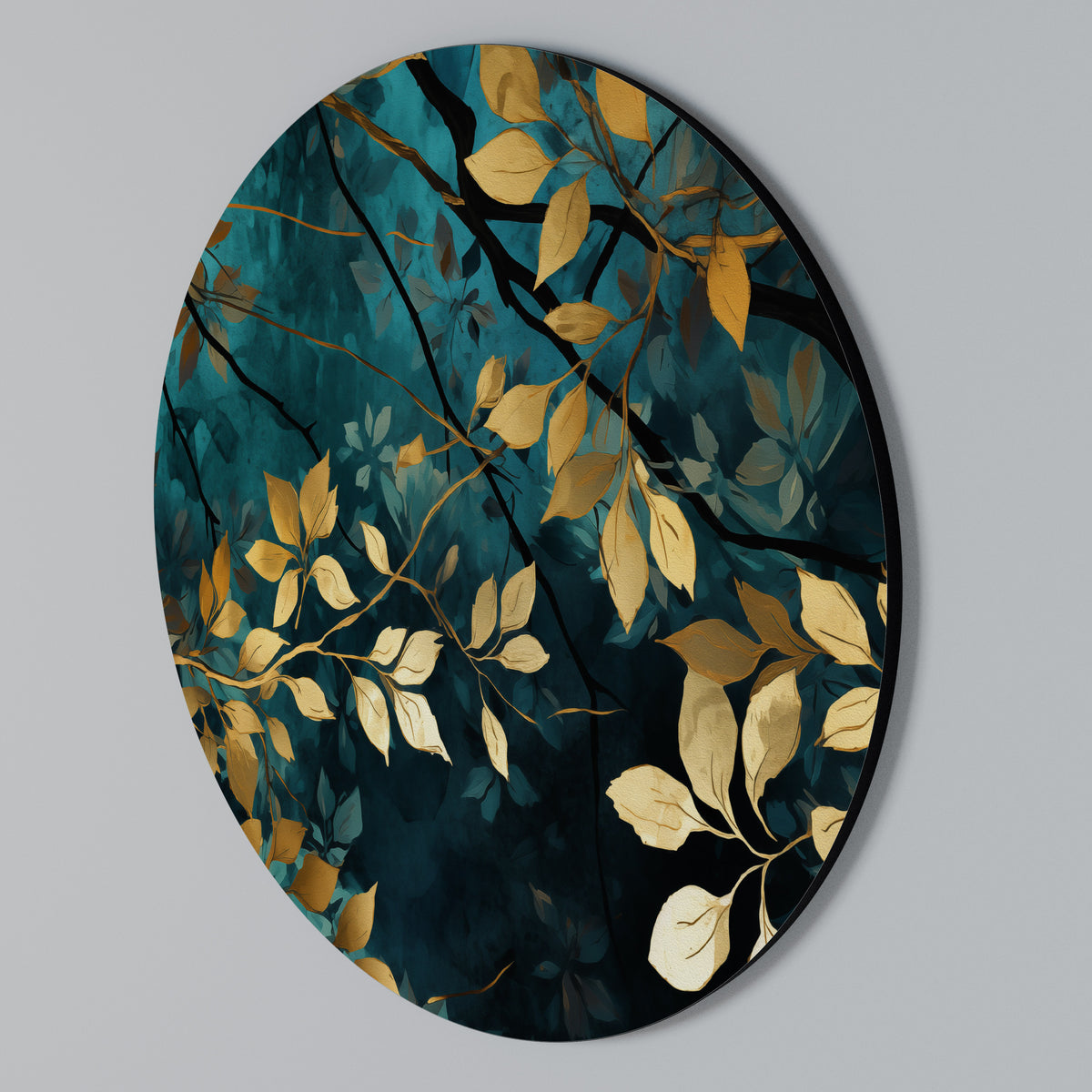 LUSH TURQUOISE Round Wall Art