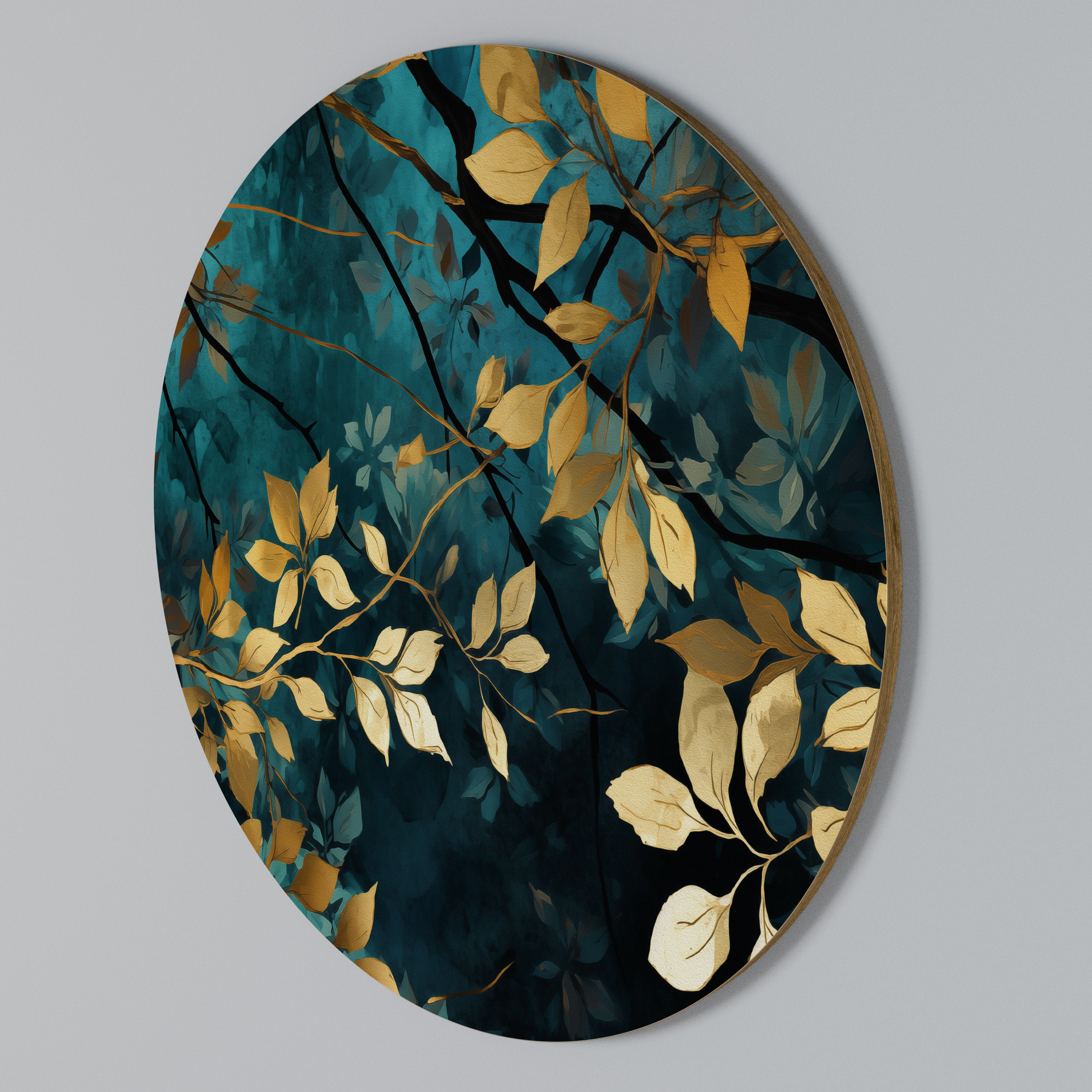 LUSH TURQUOISE Round Wall Art