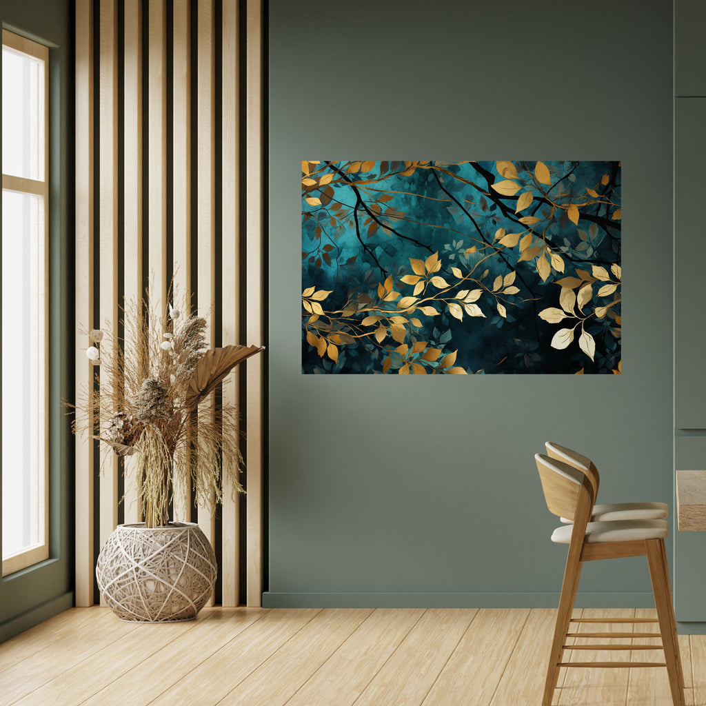 Affiche horizontale autocollante LUXURY TURQUOISE