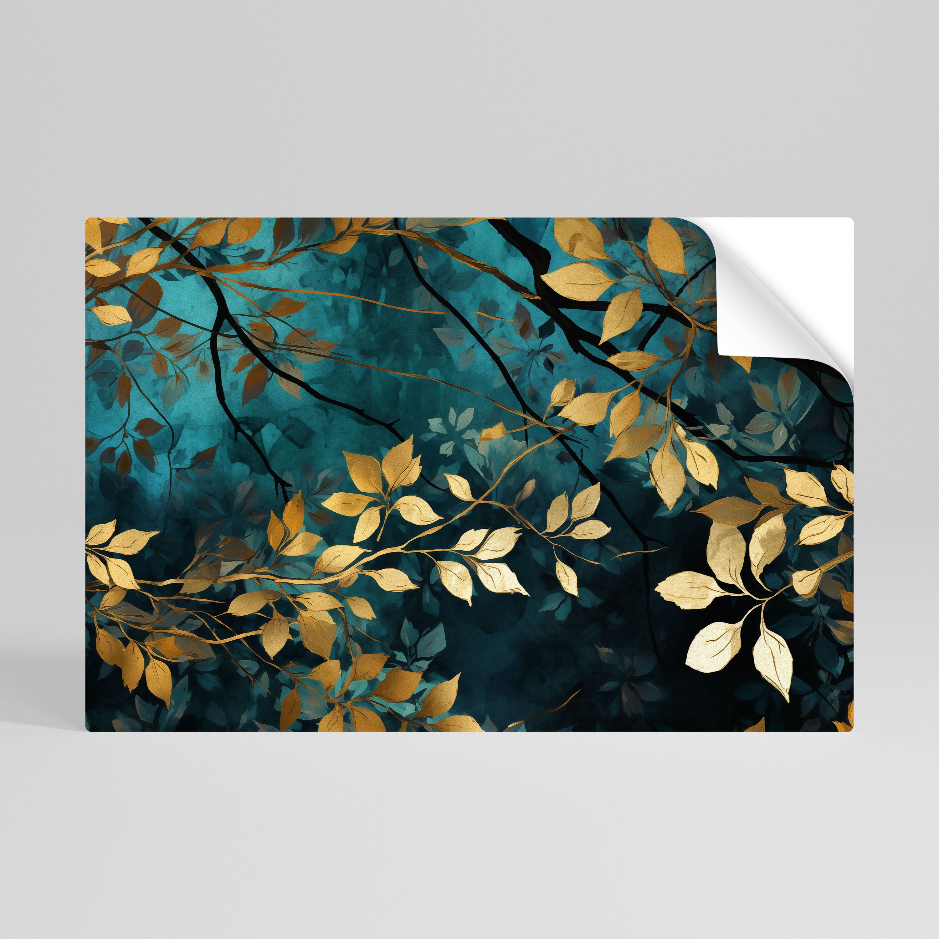 Affiche horizontale autocollante LUXURY TURQUOISE