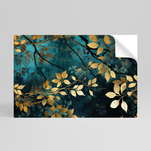 LUSH TURQUOISE Peel and Stick Horizontal Poster
