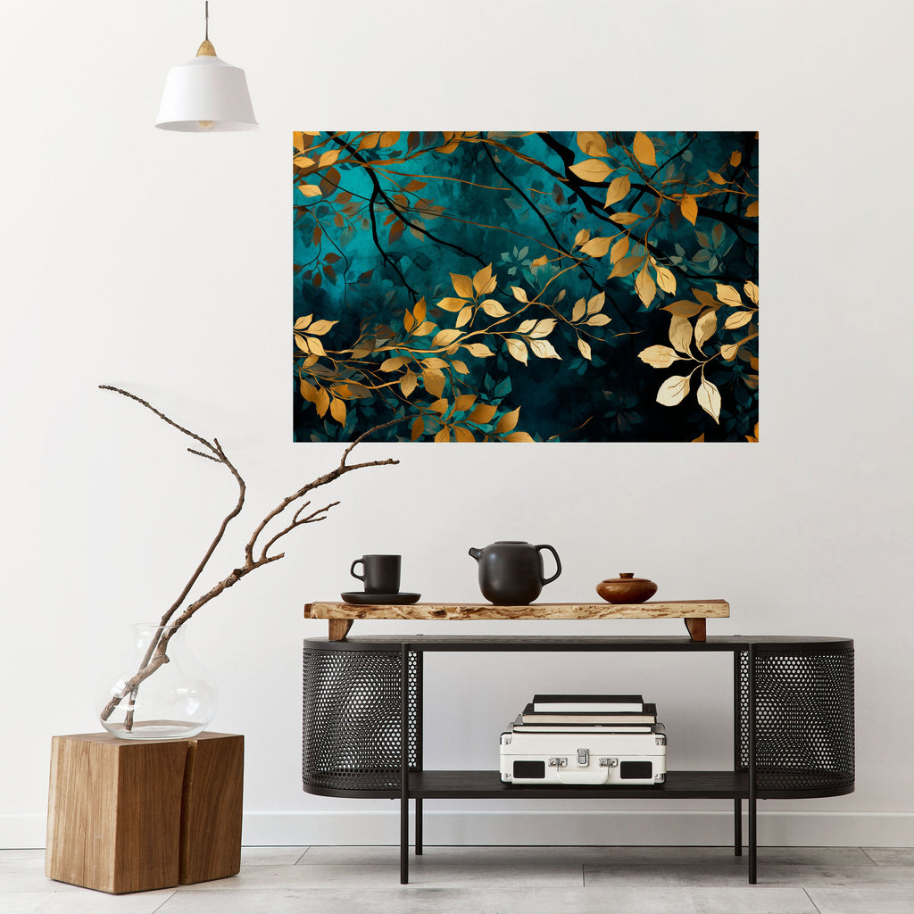 Affiche horizontale autocollante LUXURY TURQUOISE