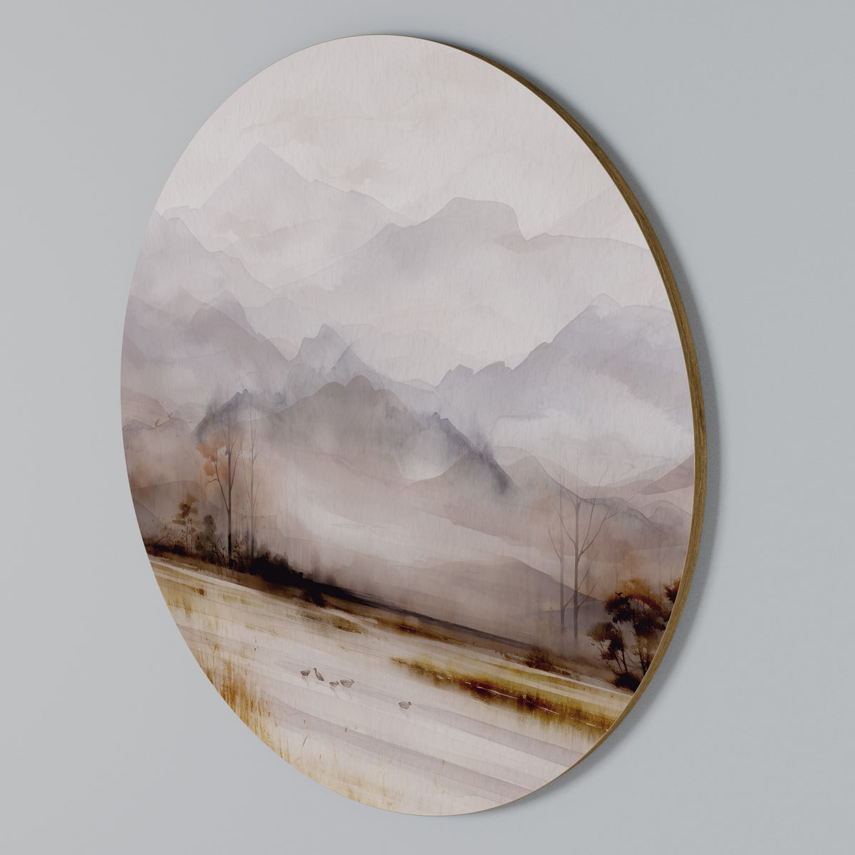 MISTY HORIZONS UNVEILED Round Wall Art