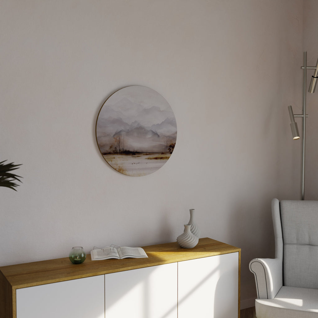 MISTY HORIZONS DÉVOILÉ Art mural rond