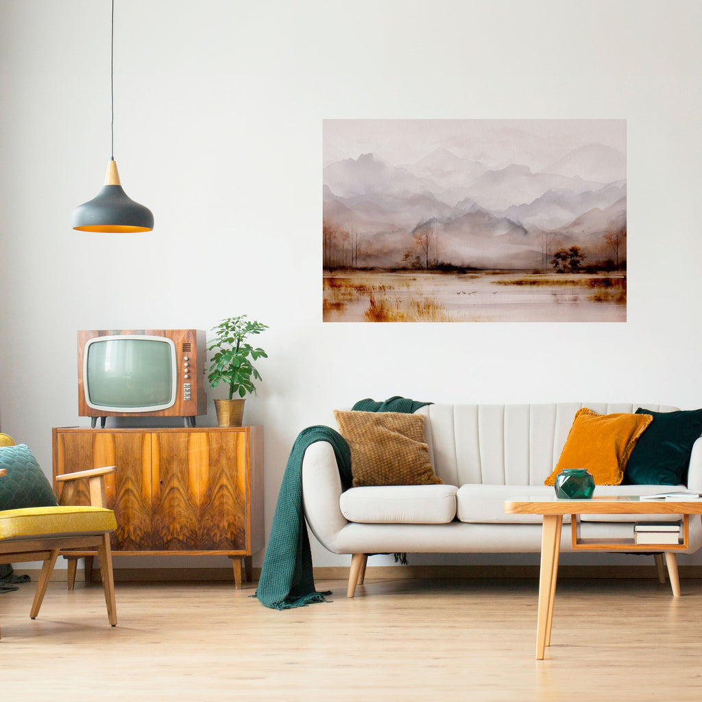 Affiche horizontale autocollante « MISTY HORIZONS » dévoilée