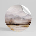 MISTY HORIZONS UNVEILED Peel and Stick Round Sticker