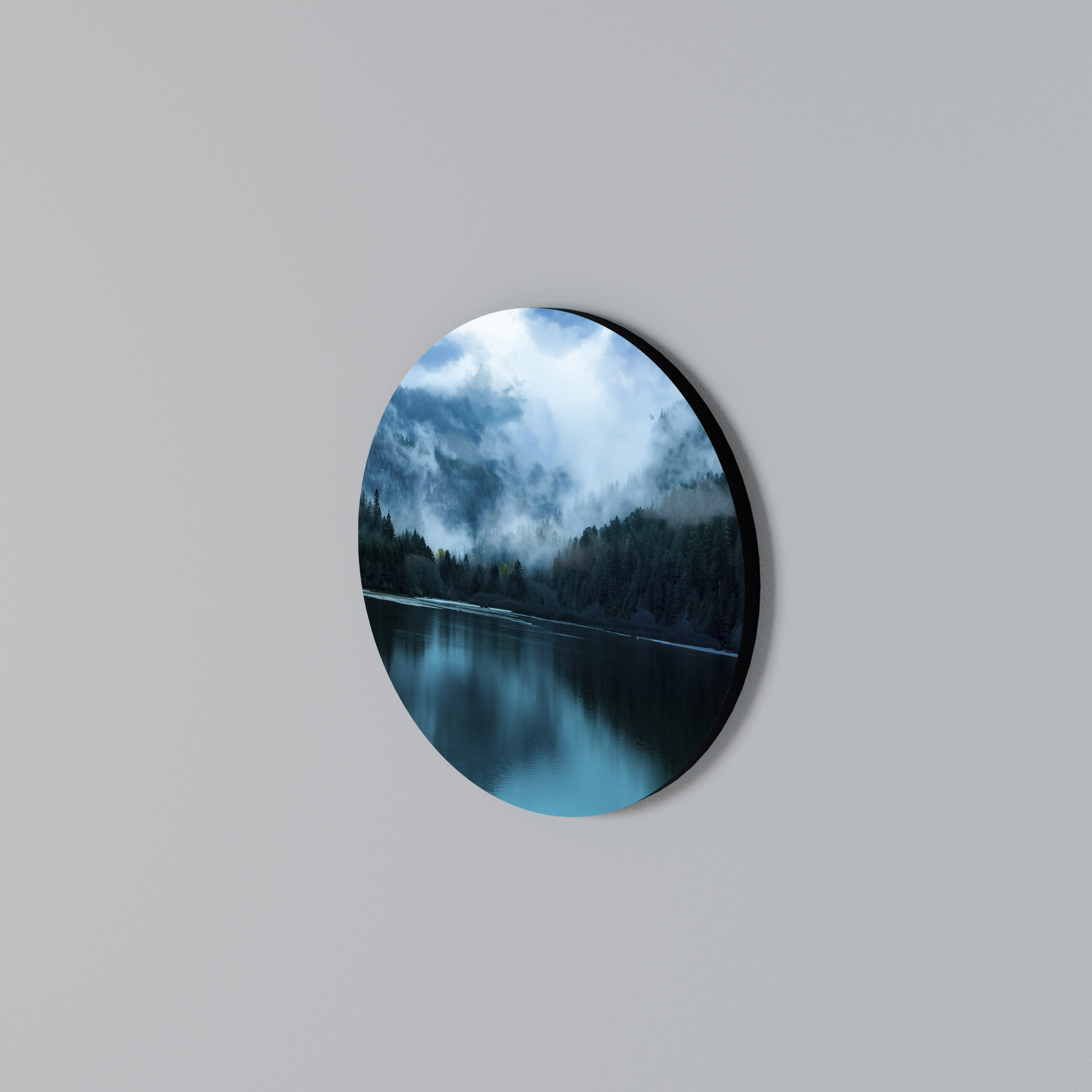 MYSTICAL MIST REFLECTIONS Round Wall Art