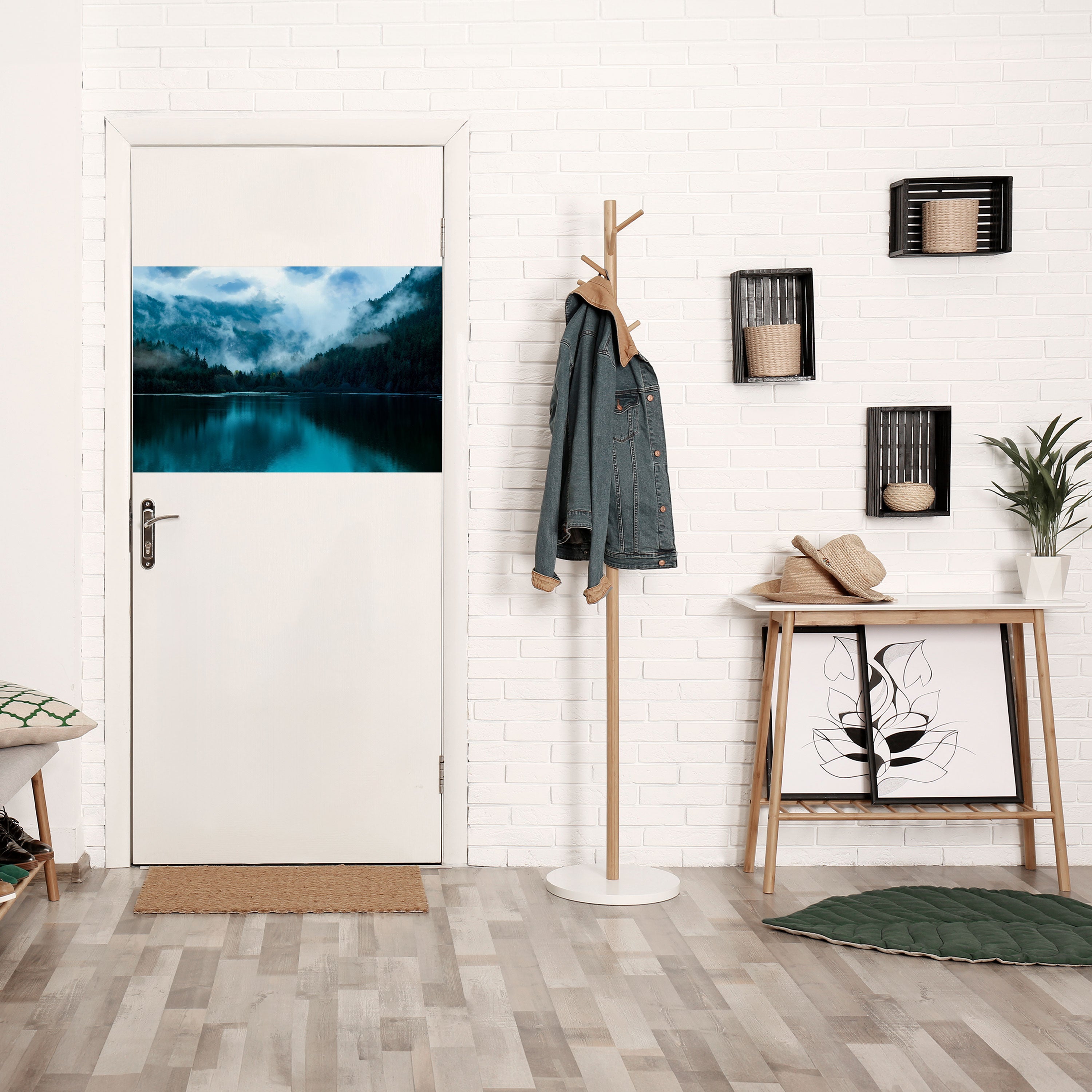 Affiche horizontale autocollante « REFLETS DE BRUME MYSTIQUE »