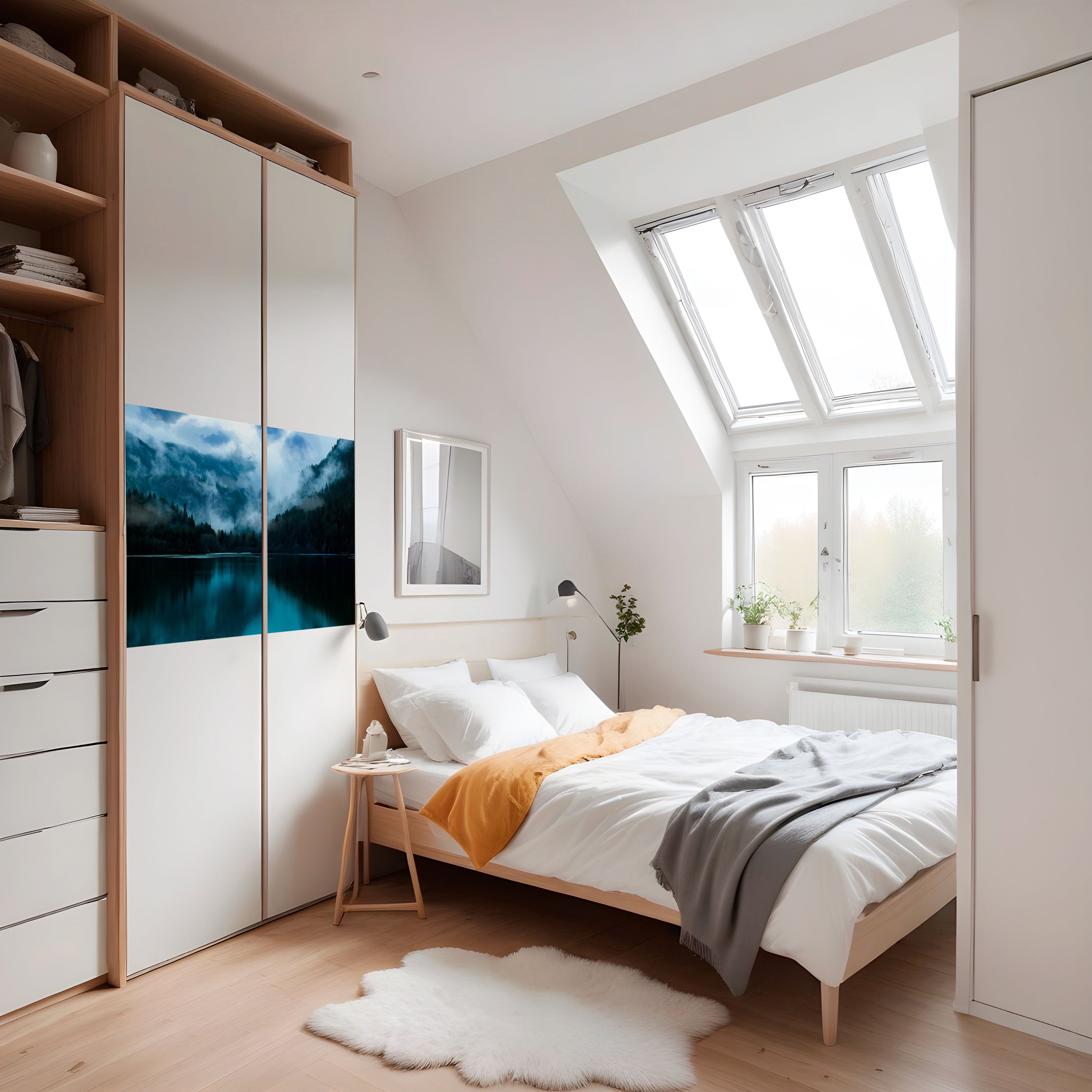 Affiche horizontale autocollante « REFLETS DE BRUME MYSTIQUE »