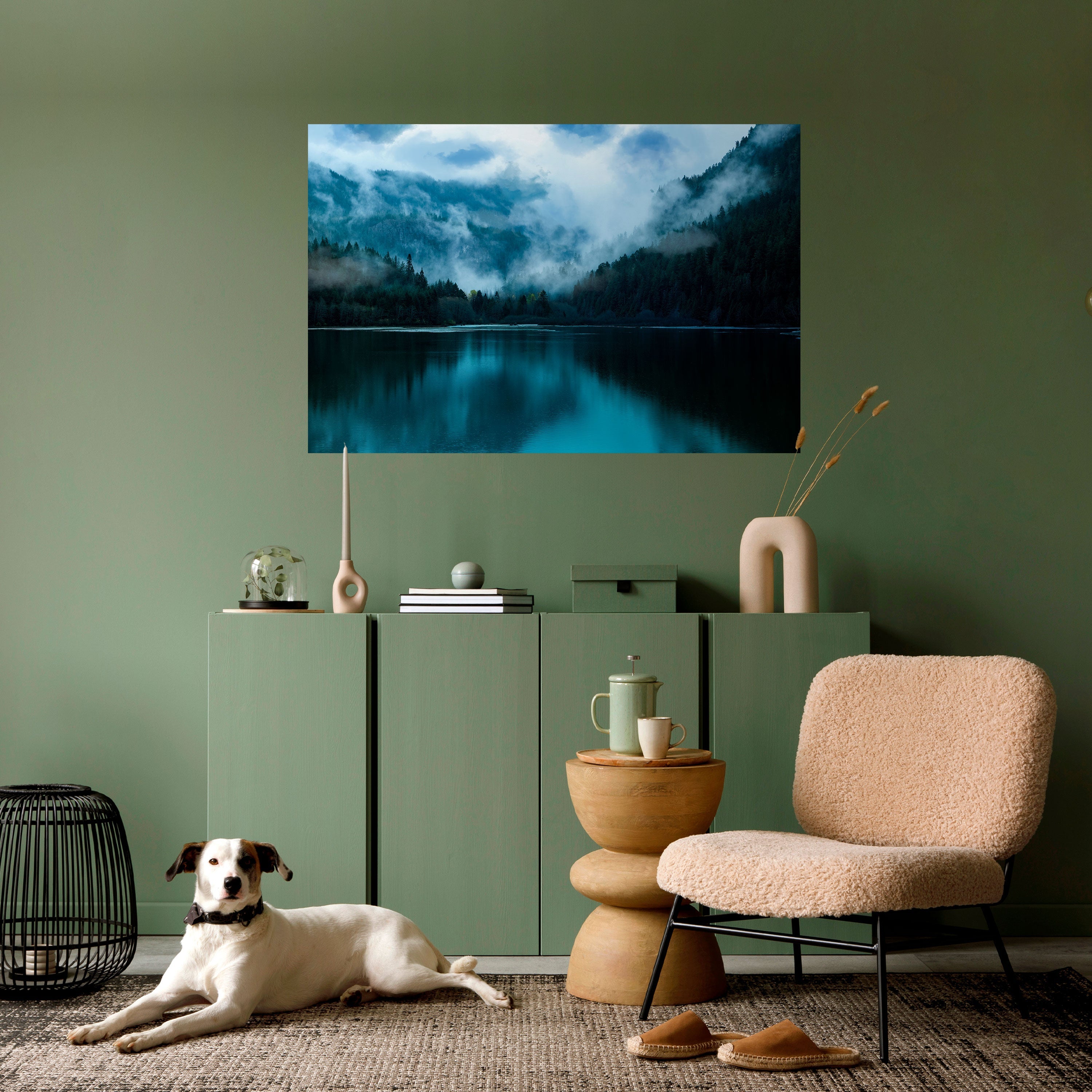 Affiche horizontale autocollante « REFLETS DE BRUME MYSTIQUE »