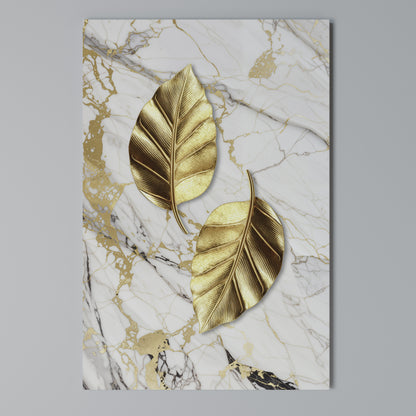 MARBLE MEETS NATURE Vertical Canvas Print