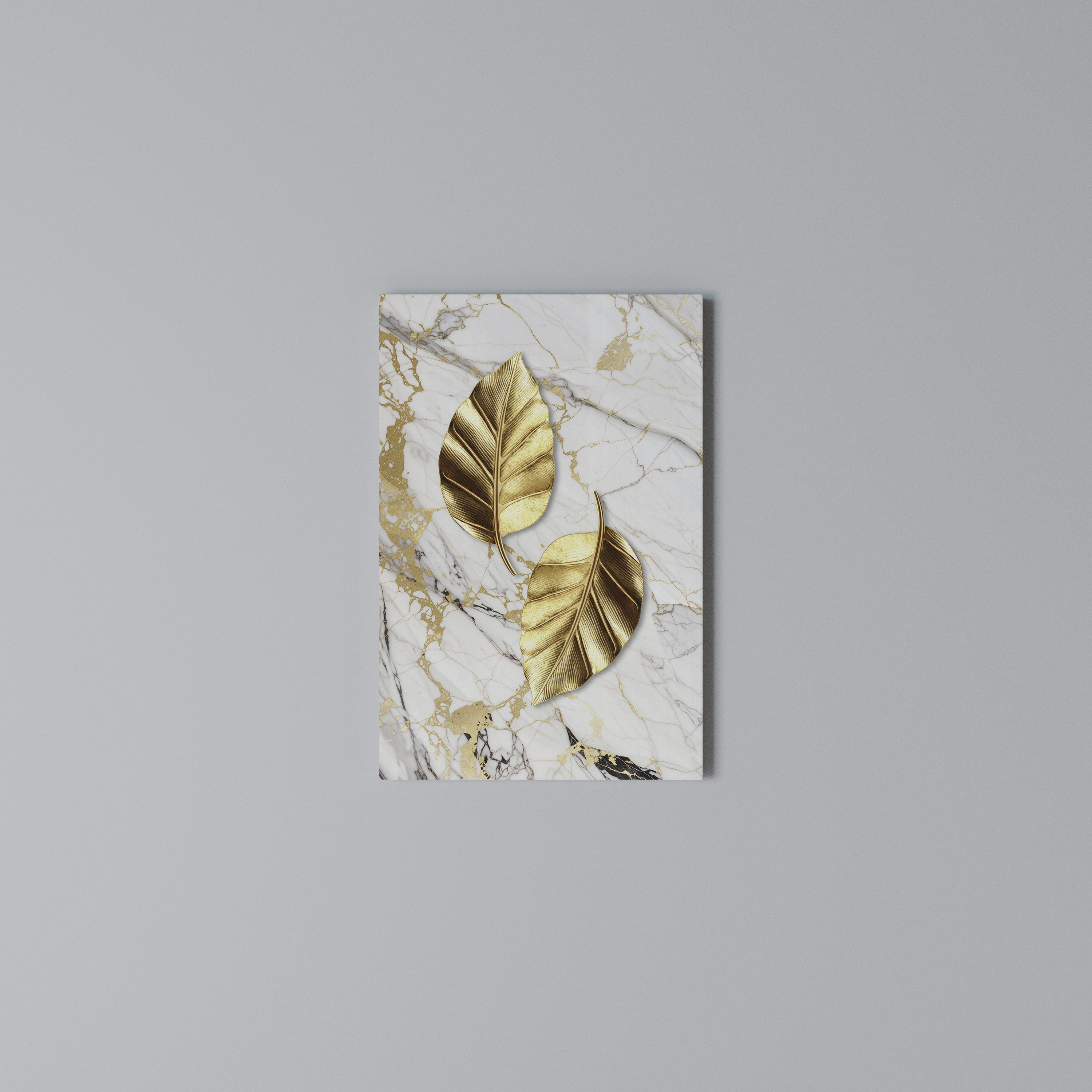MARBLE MEETS NATURE Vertical Canvas Print