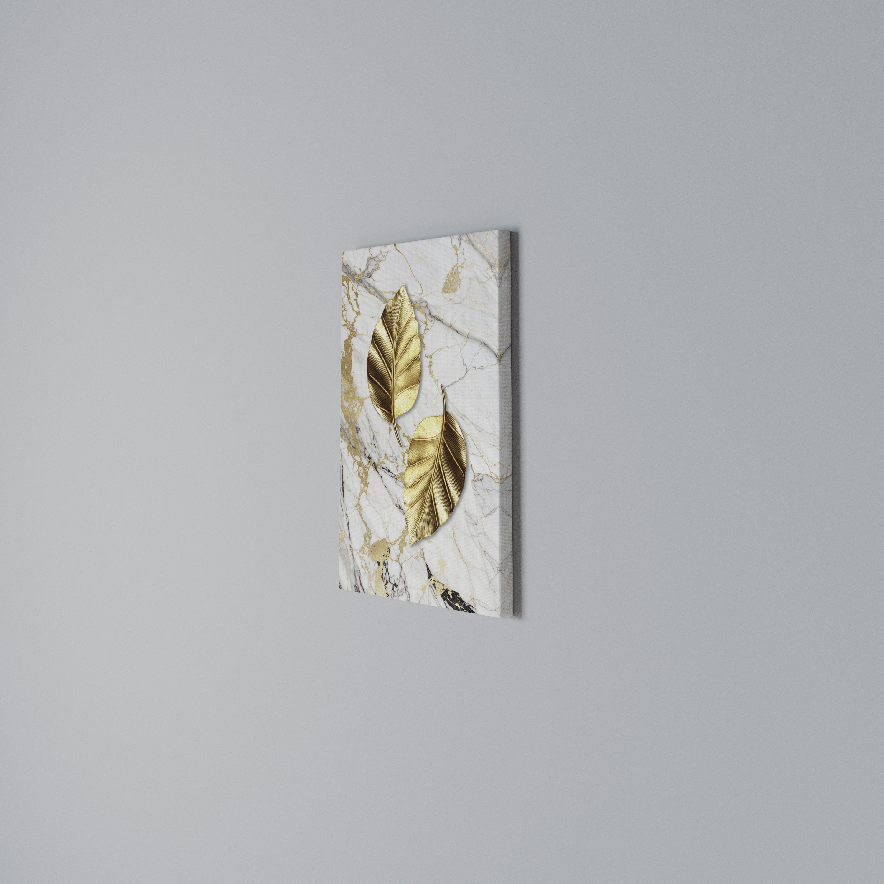 MARBLE MEETS NATURE Vertical Canvas Print