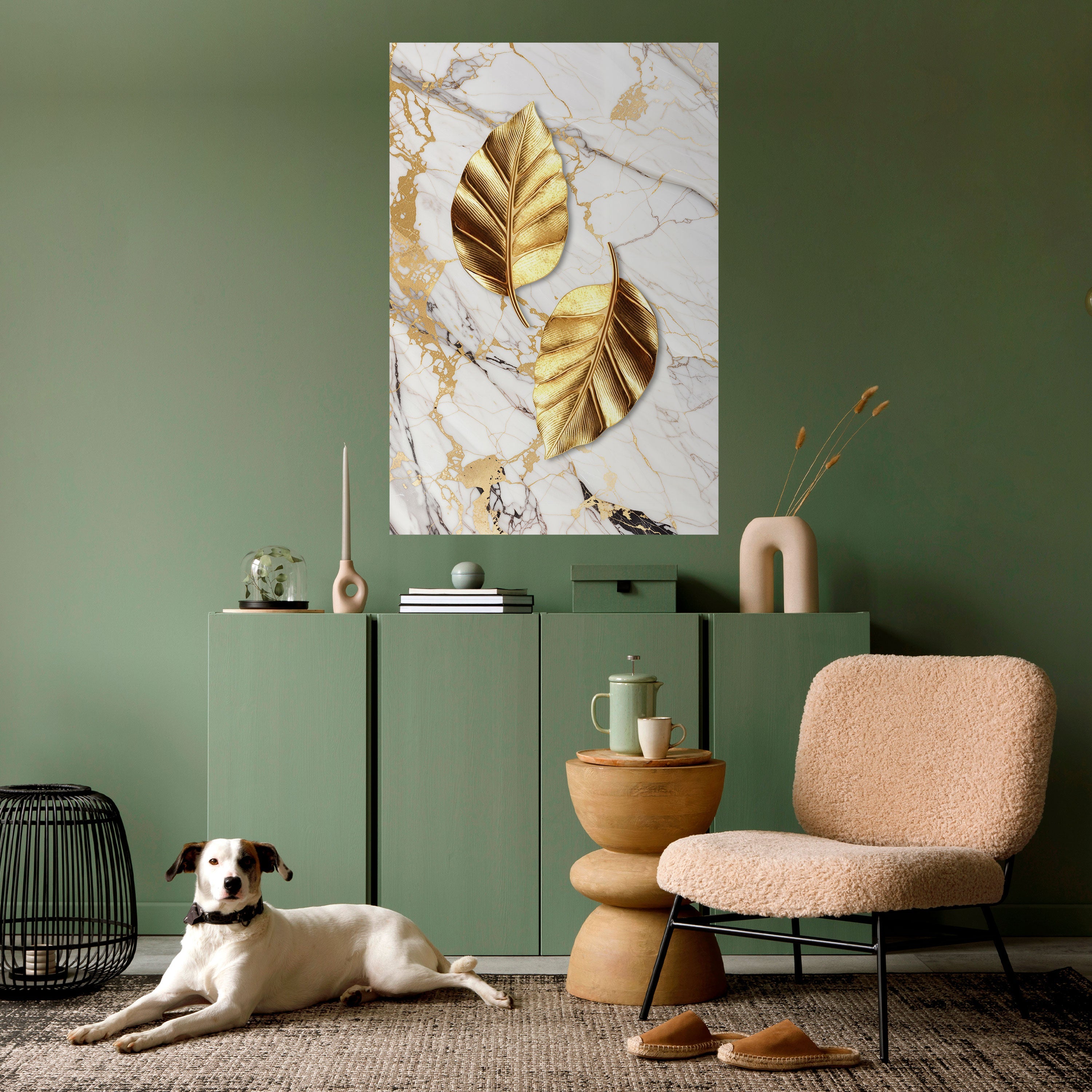 Affiche verticale autocollante « MARBRE RENCONTRE LA NATURE »