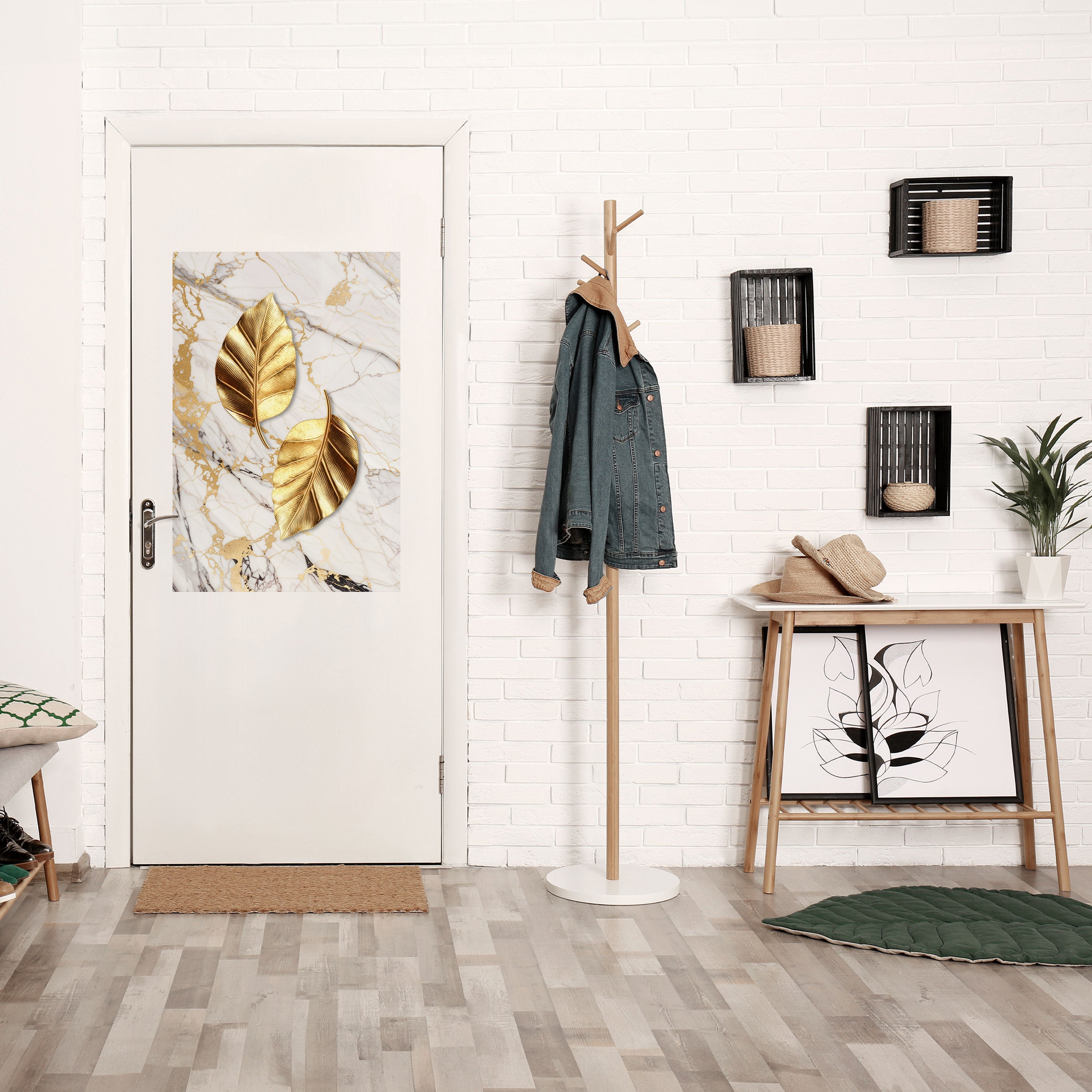 Affiche verticale autocollante « MARBRE RENCONTRE LA NATURE »