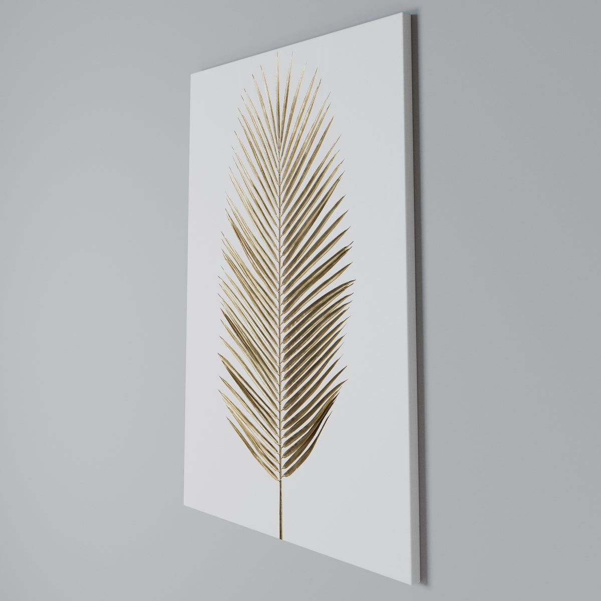 GOLDEN PALM ELEGANCE Vertical Canvas Print