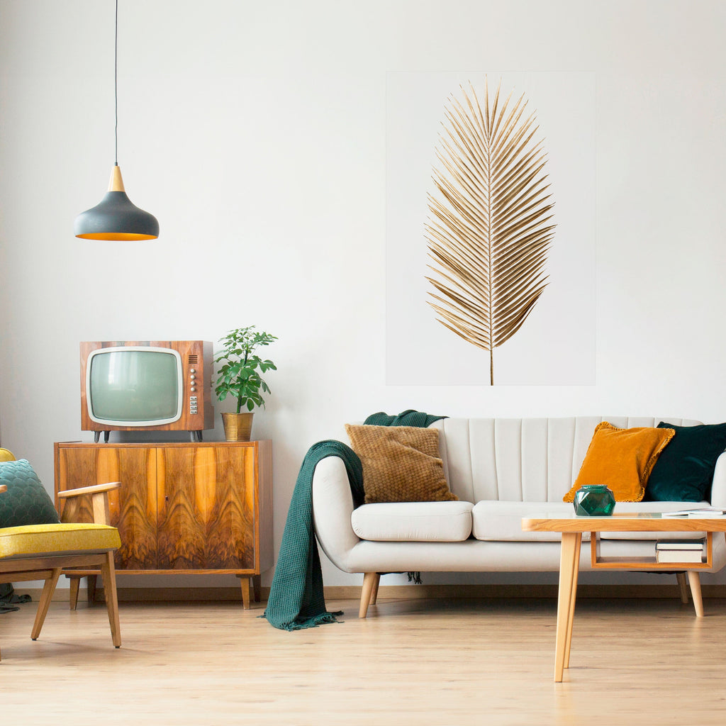 Affiche verticale autocollante GOLDEN PALM ELEGANCE