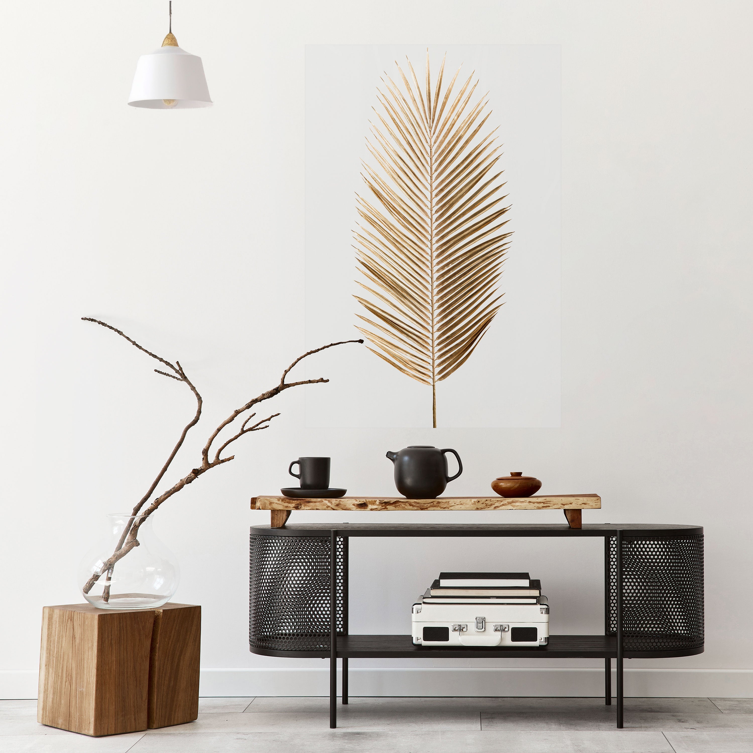 Affiche verticale autocollante GOLDEN PALM ELEGANCE