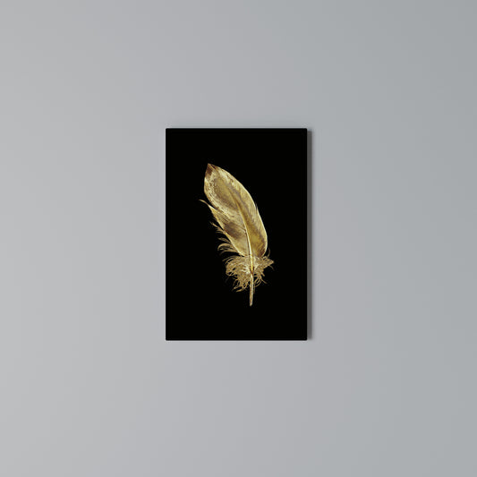 SHIMMERING FEATHER GRACE Vertical Canvas Print