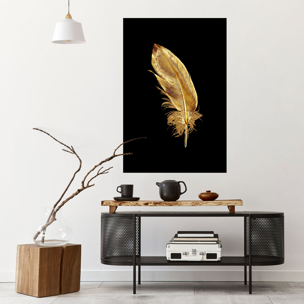 Affiche verticale autocollante « SHIMMERING FEATHER GRACE »