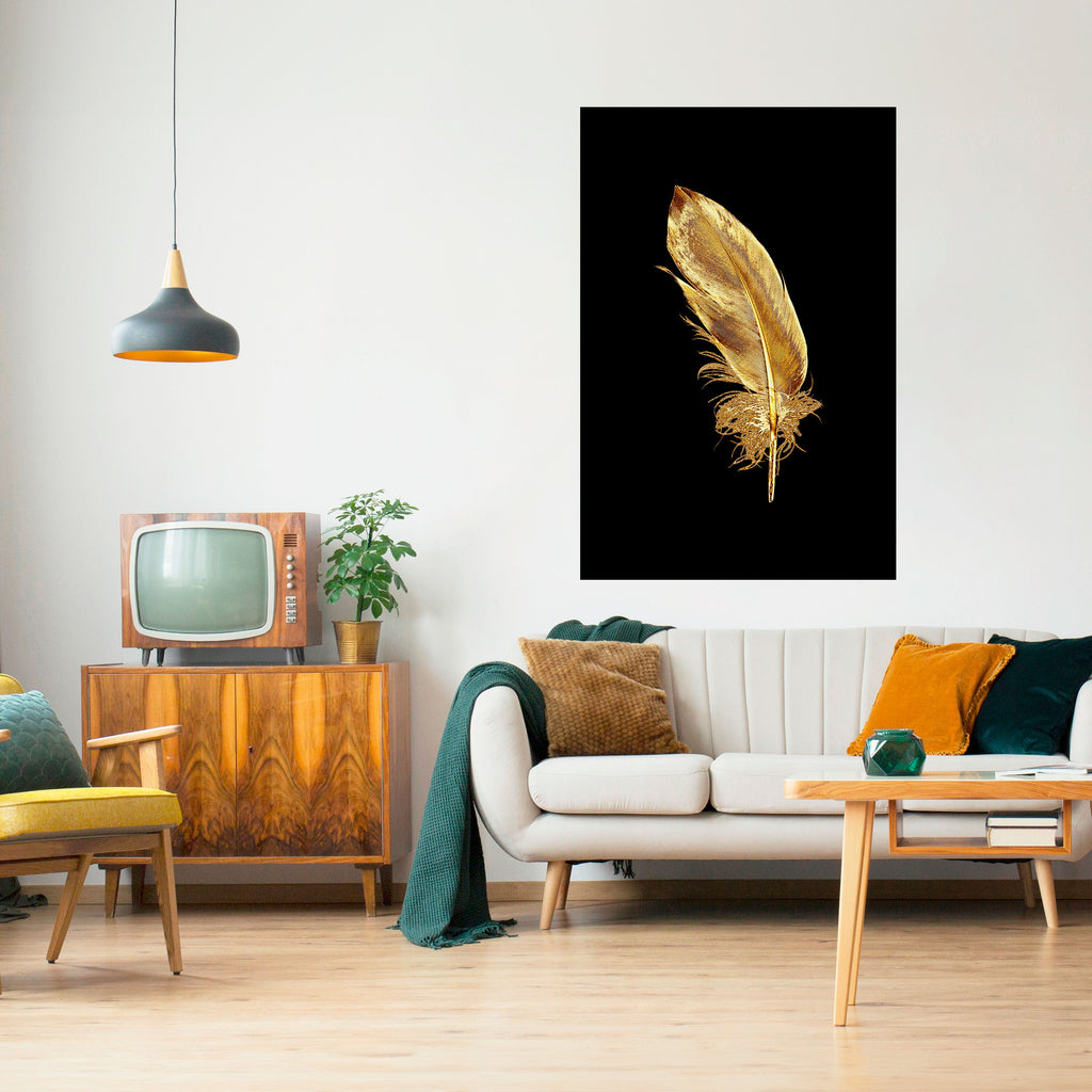Affiche verticale autocollante « SHIMMERING FEATHER GRACE »