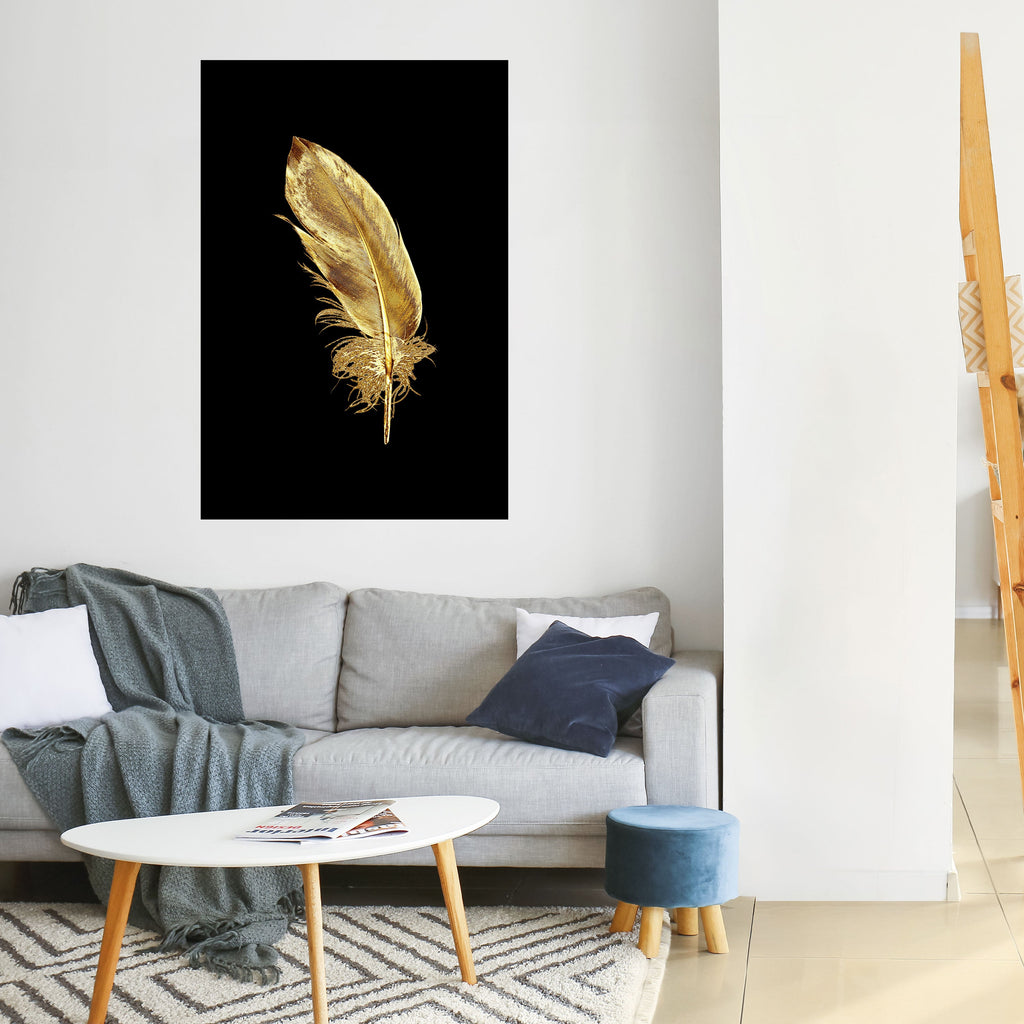 Affiche verticale autocollante « SHIMMERING FEATHER GRACE »