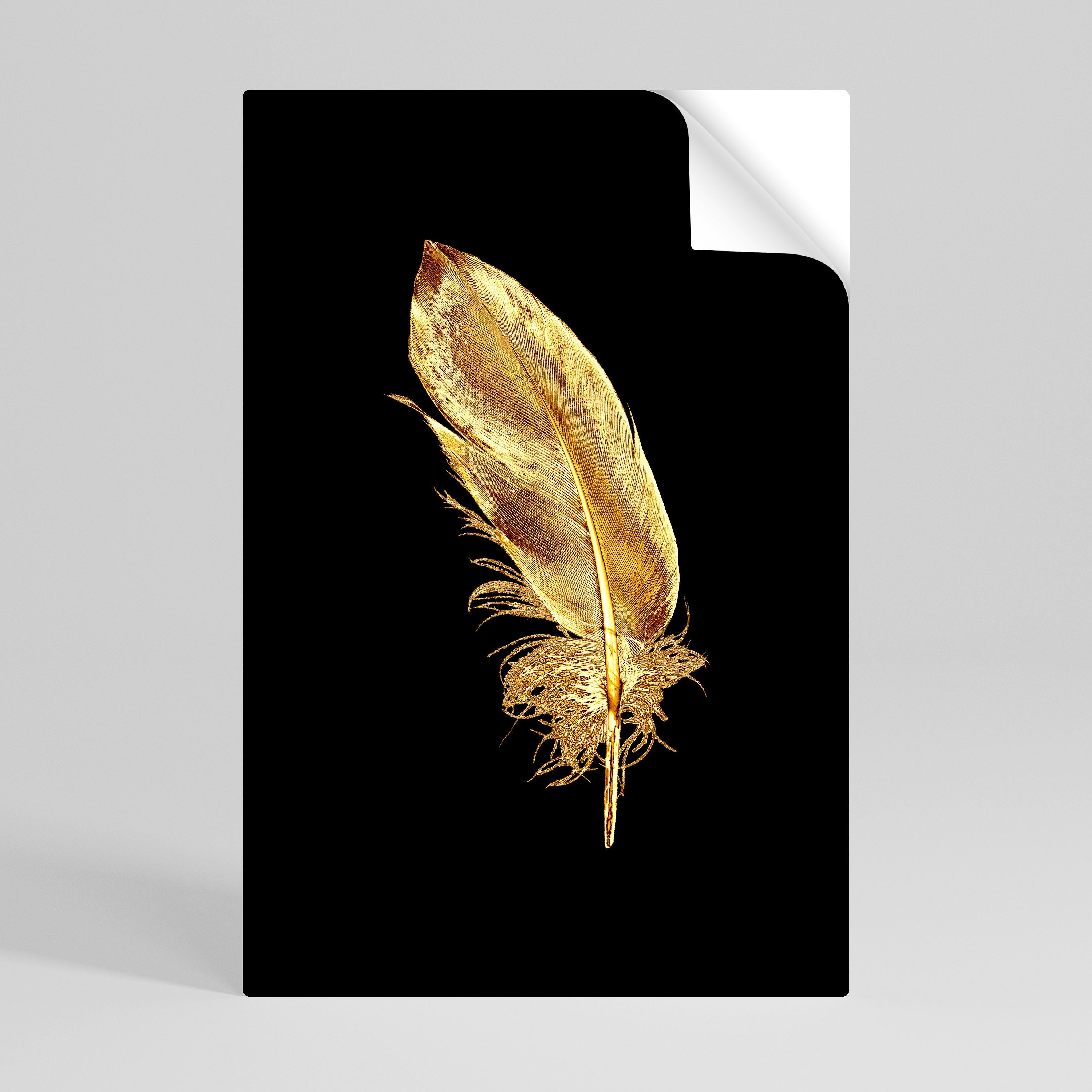 Affiche verticale autocollante « SHIMMERING FEATHER GRACE »