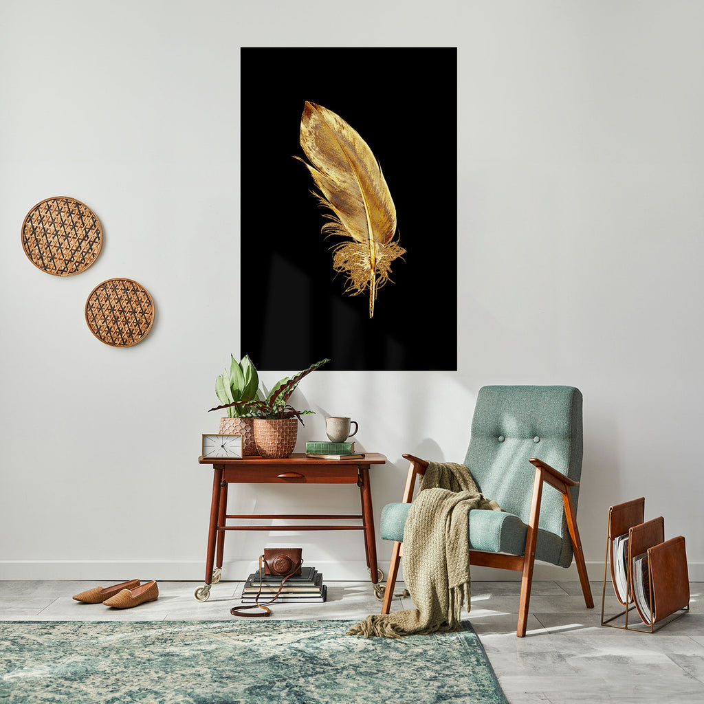 Affiche verticale autocollante « SHIMMERING FEATHER GRACE »