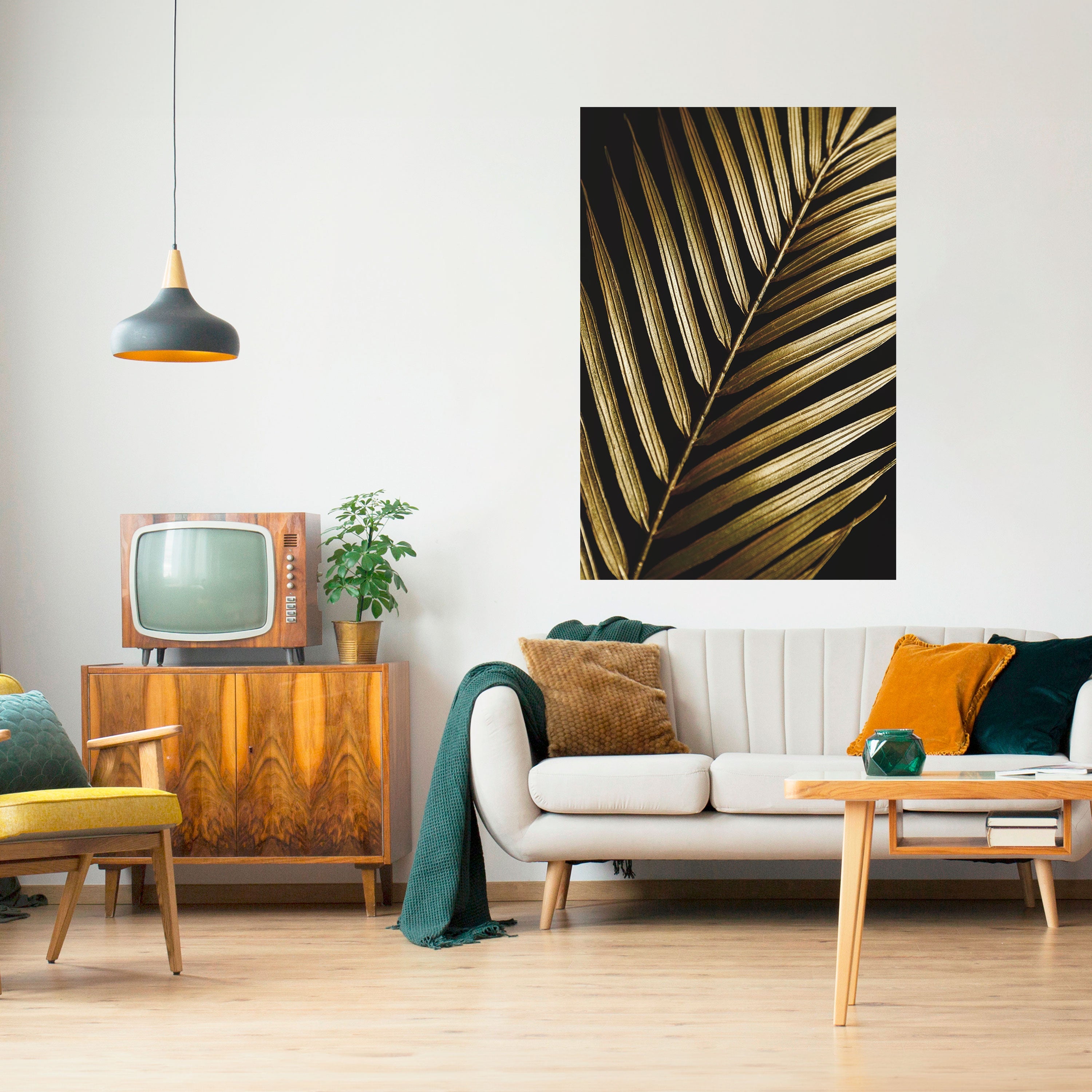 Affiche verticale autocollante TWILIGHT PALM LIGHT