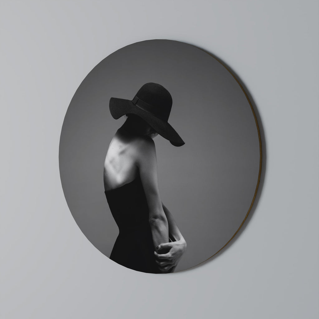 SILHOUETTE DE MYSTÈRE Art mural rond