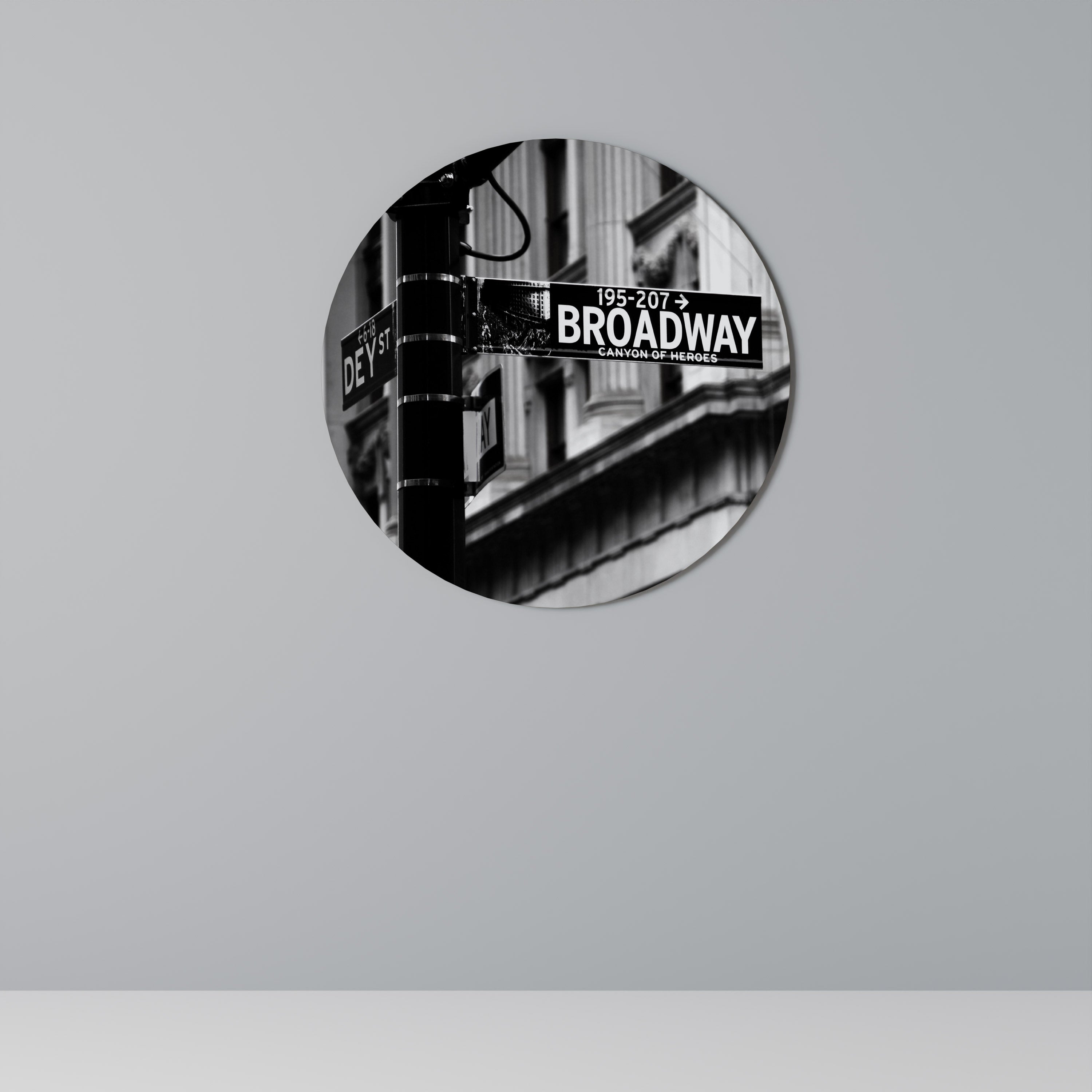Panneau BROADWAY Art mural rond
