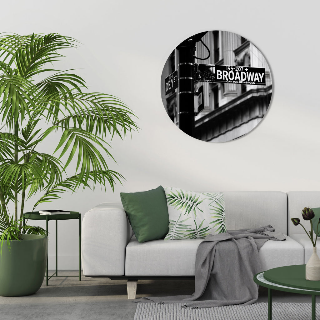 Panneau BROADWAY Art mural rond