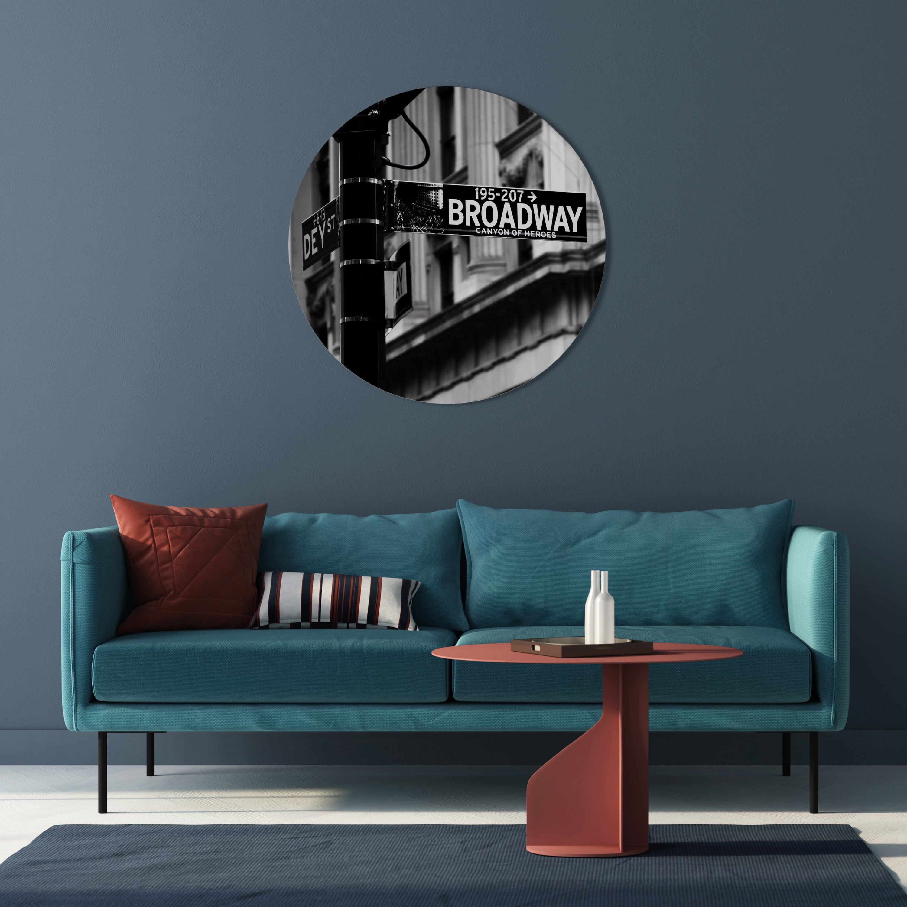 Panneau BROADWAY Art mural rond