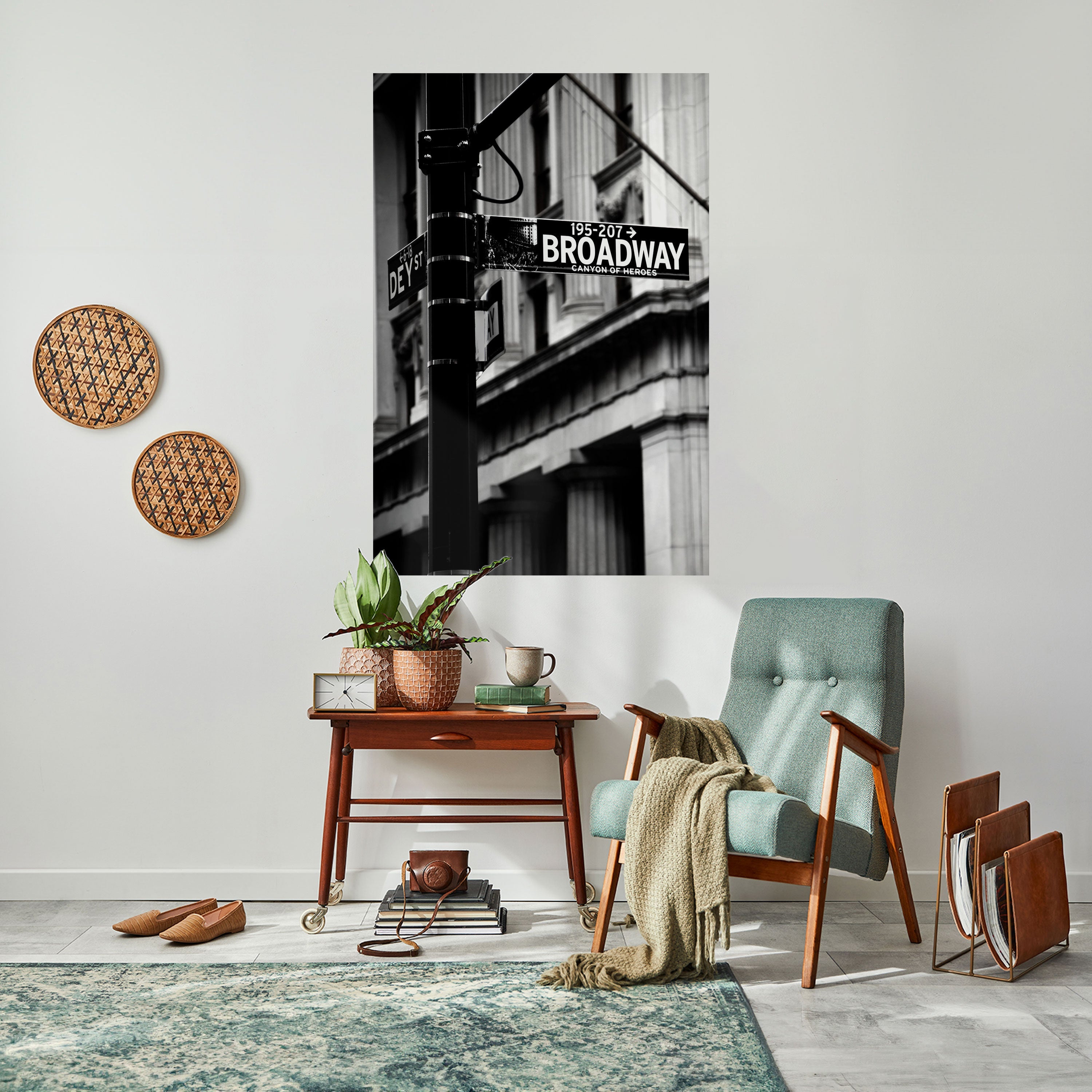 Affiche verticale autocollante « PANNEAU BROADWAY »