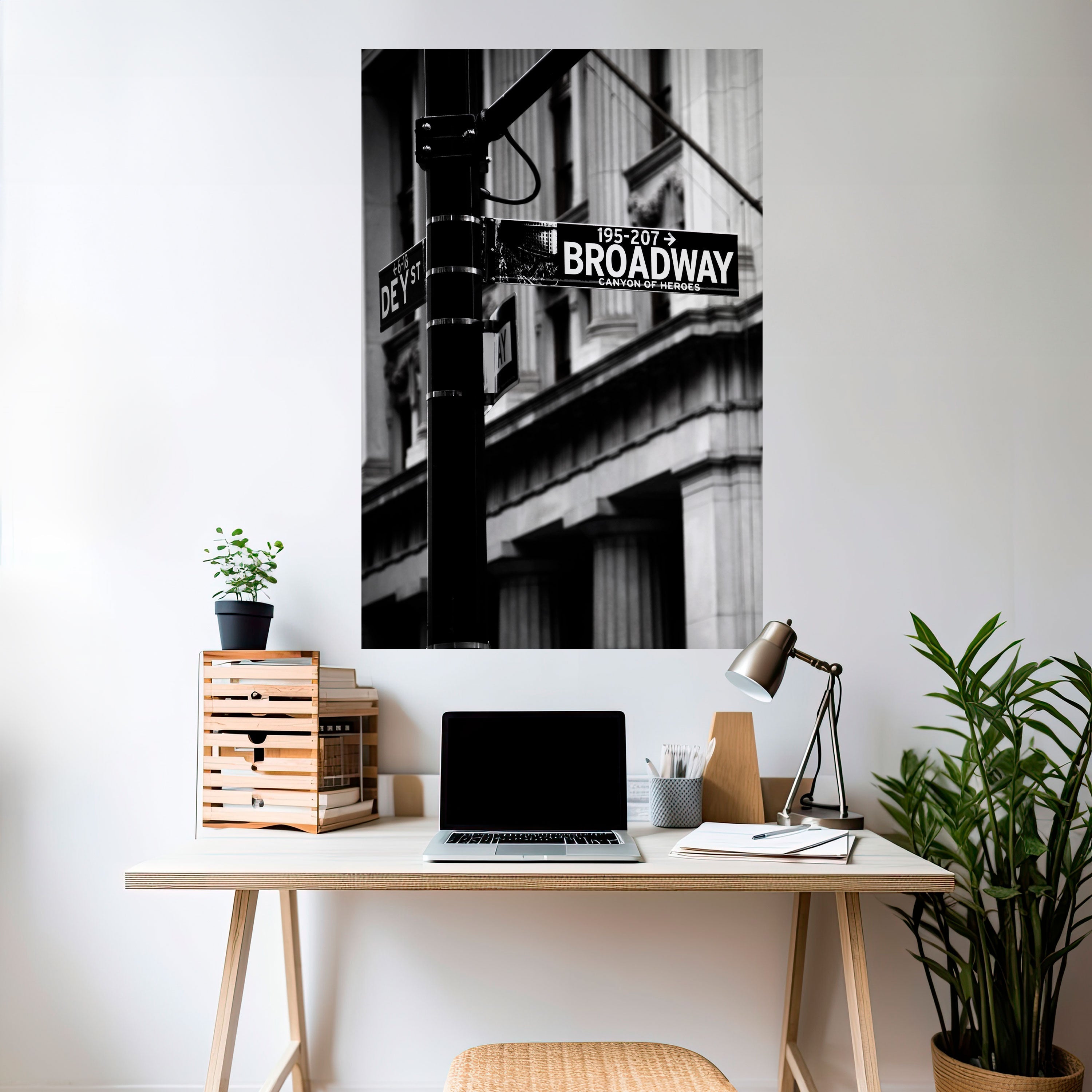 Affiche verticale autocollante « PANNEAU BROADWAY »