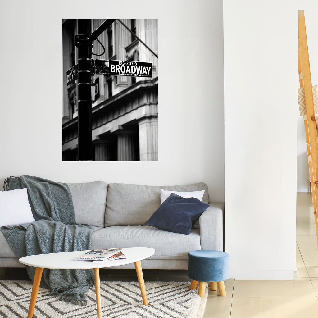 Affiche verticale autocollante « PANNEAU BROADWAY »